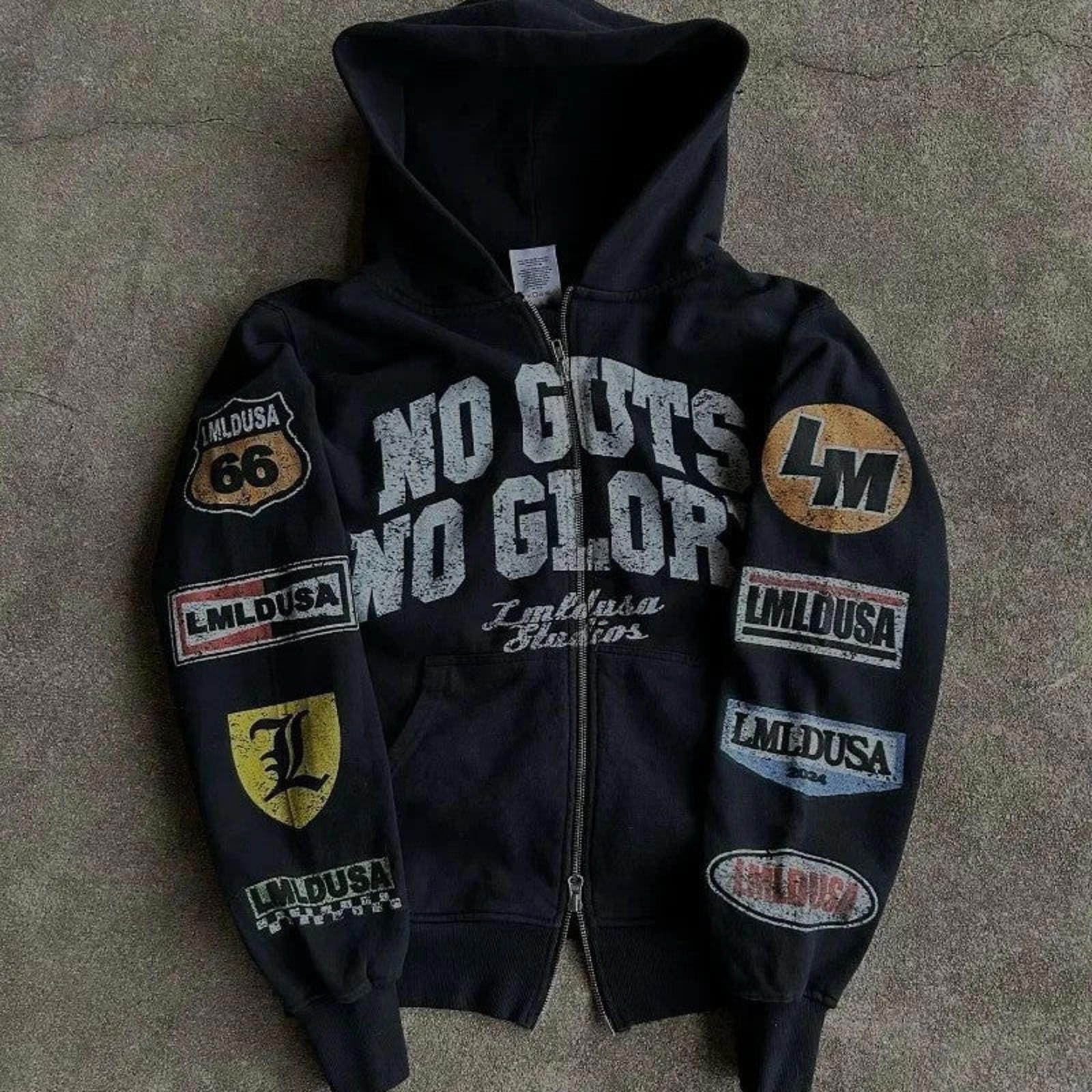 Other 'No Guts No Glory' Multi-Badge Fleece-Lined Zip Hoodie Size US M / EU 48-50 / 2 - 1 Thumbnail