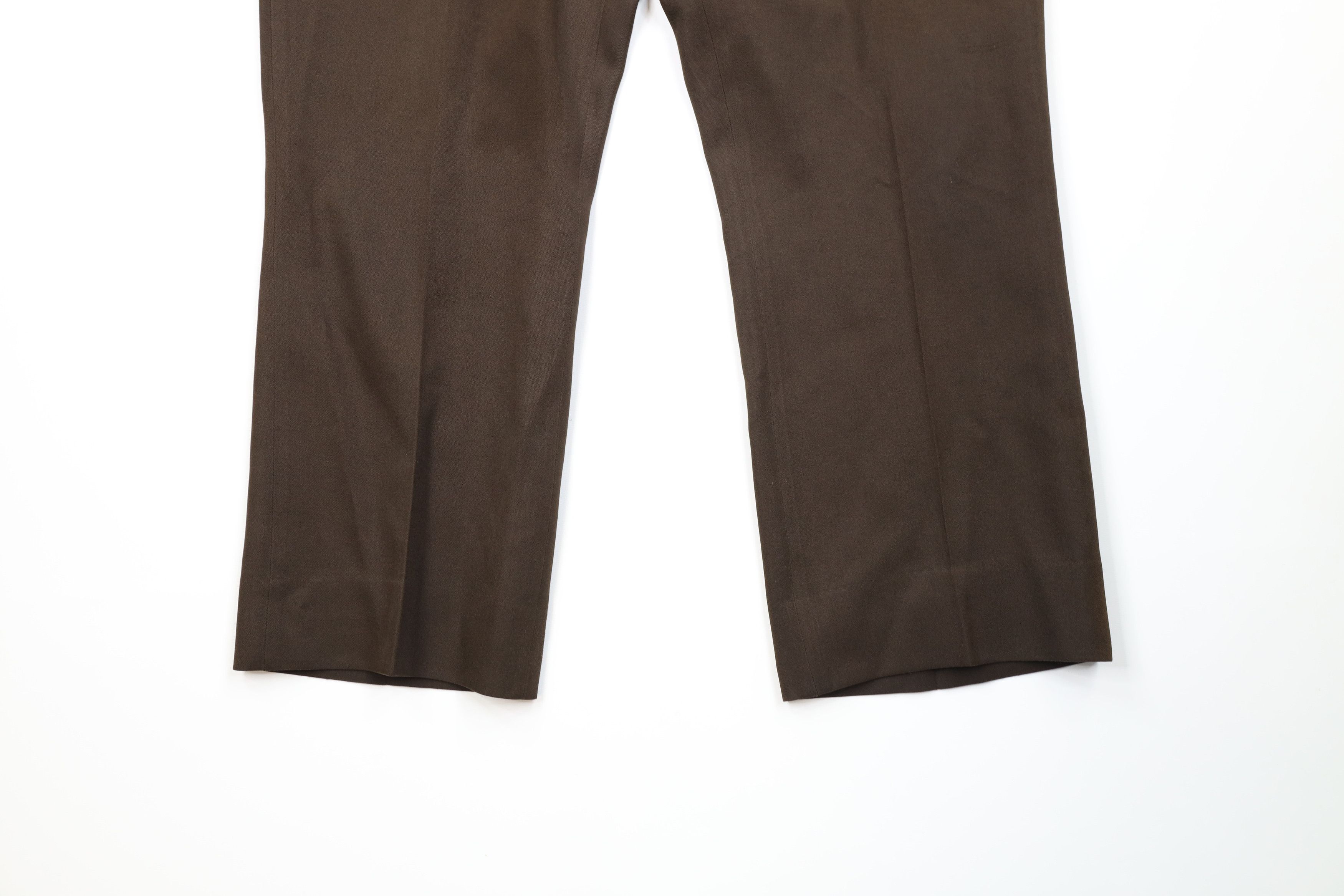 Vintage Vintage 70s Streetwear Knit Wide Leg Chino Pants Brown USA Size US 42 / EU 58 - 4 Thumbnail