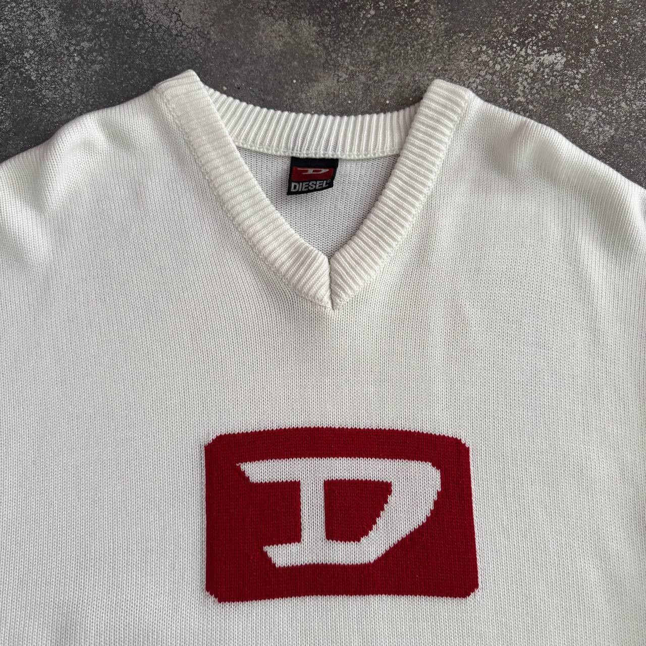 Diesel × Vintage Diesel Vintage Y2K Big Logo Unisex Knit Sweater Size US L / EU 52-54 / 3 - 5 Thumbnail