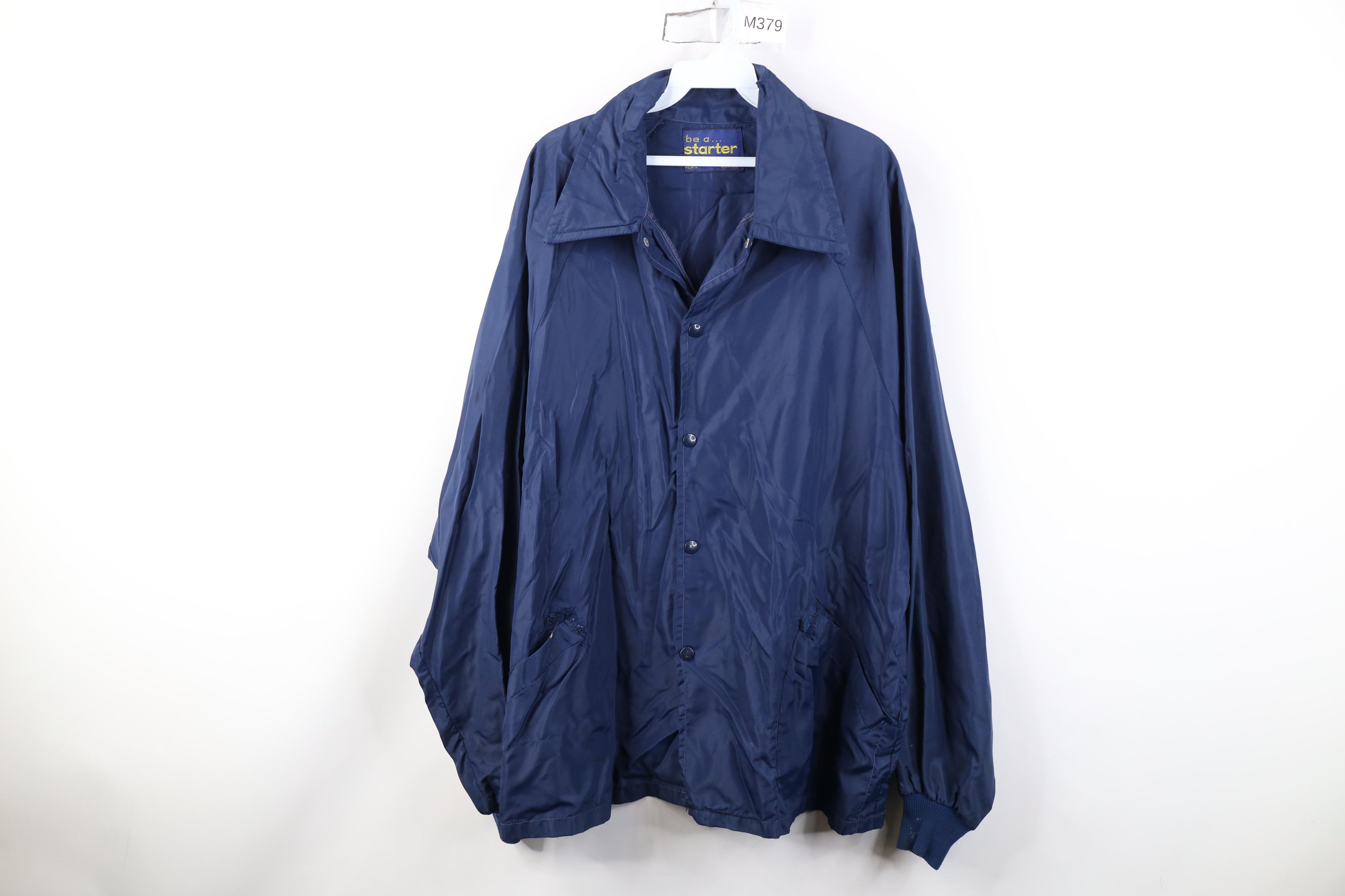 Starter Vintage 70s Starter Coaches Windbreaker Jacket Blue USA Size US XL / EU 56 / 4 - 1 Thumbnail