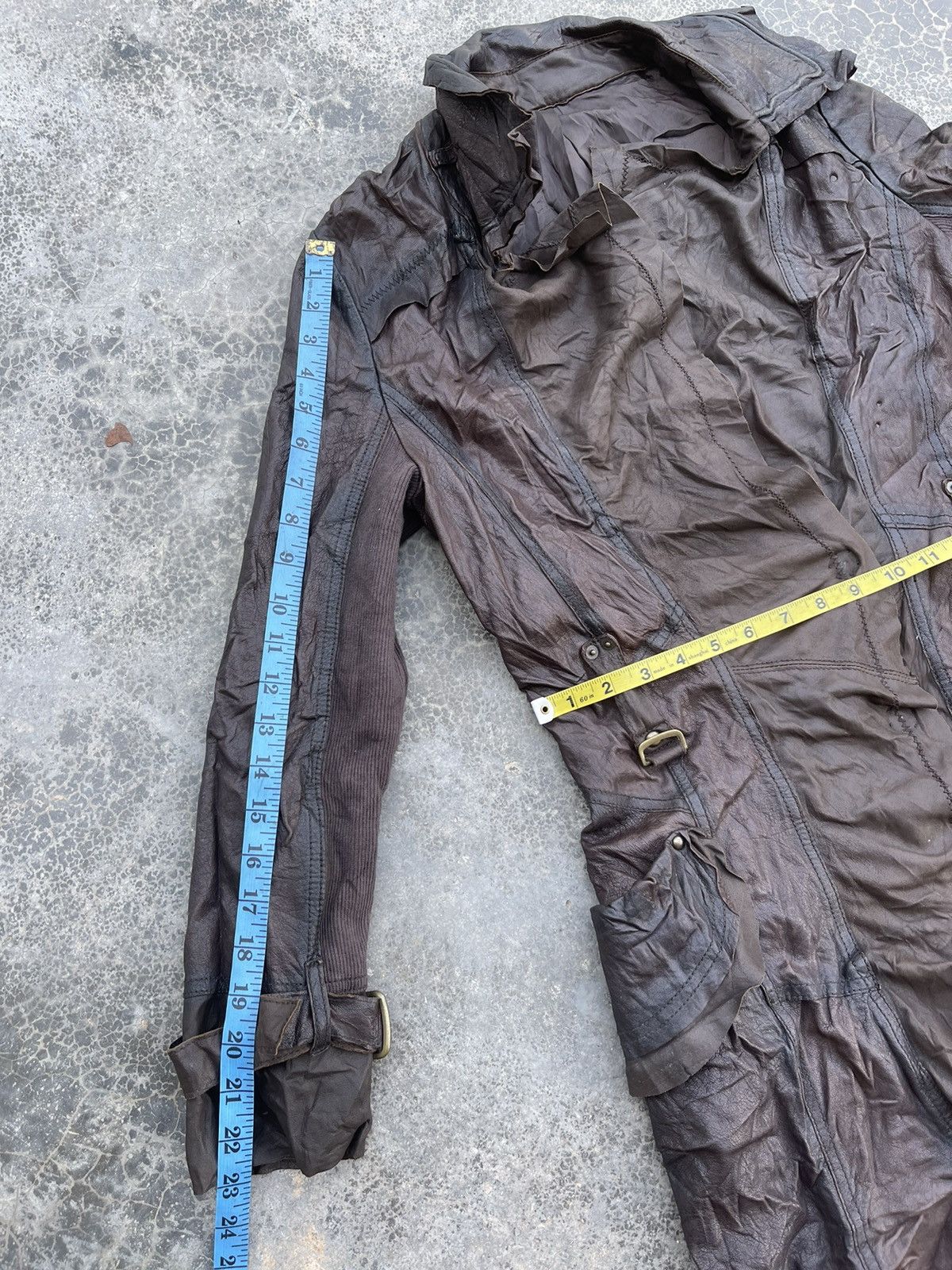 If Six Was Nine Blue Jam sheep leather Bondage L.G.B style Jacket Size S / US 4 / IT 40 - 16 Thumbnail