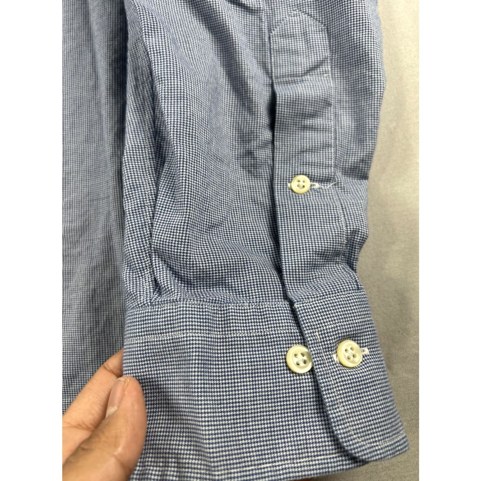 Polo Ralph Lauren Polo Ralph Lauren Shirt Men 16.5 34/35 Blue Andrew Classic Hounstooth Check Dress Shirt Size US XL / EU 56 / 4 - 8 Thumbnail