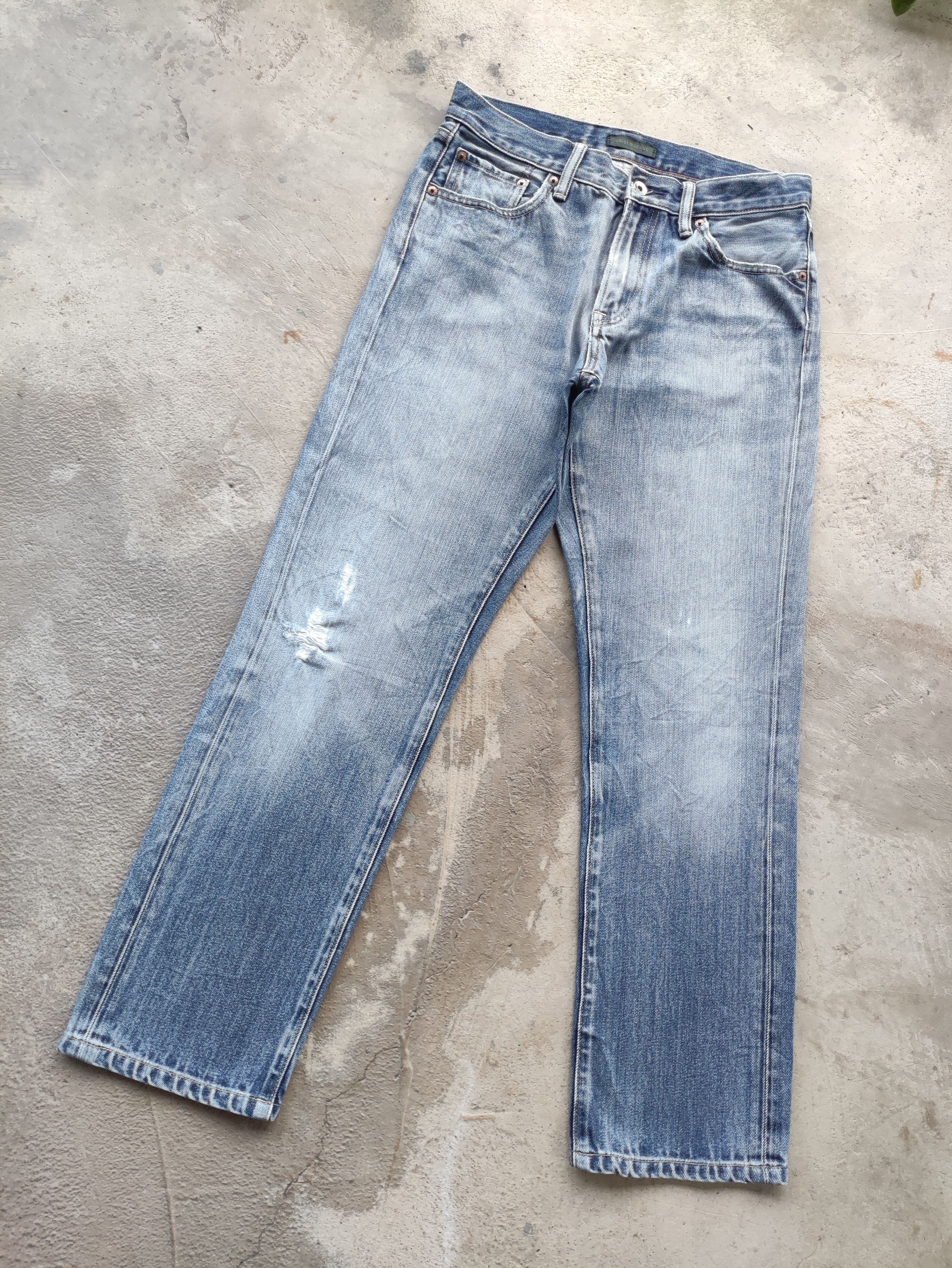 Japanese Brand Vintage Japanese Jean Distressed Faded Denim Size US 32 / EU 48 - 2 Thumbnail