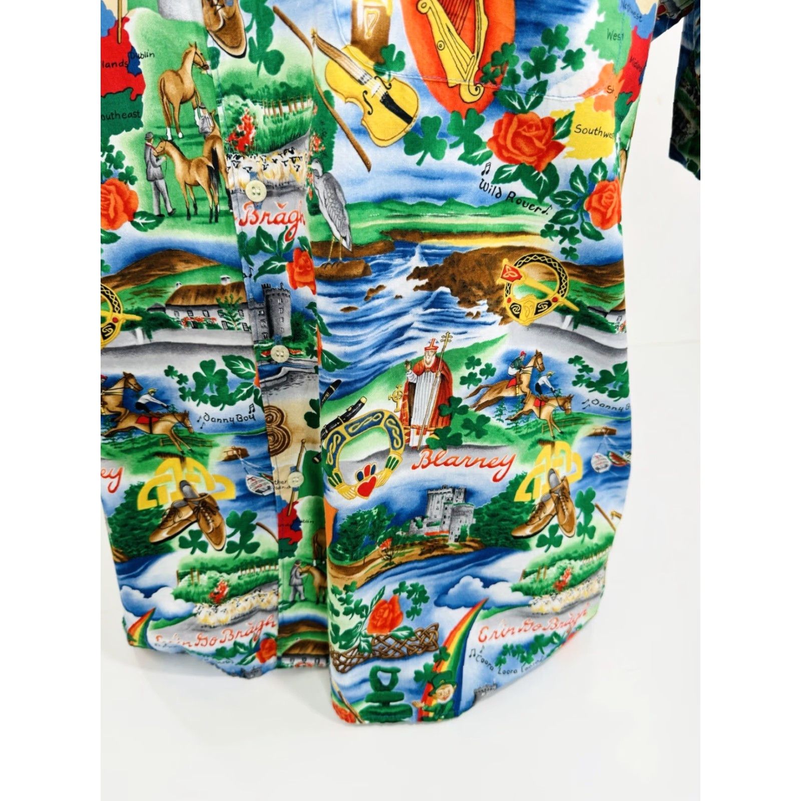 Reyn Spooner REYN SPOONER Shirt Hawaii Irish Blarney Erin Go Bragh DANNY BOY Multicolor 2XL Short Sleeve Button-Up Mens Size US XXL / EU 58 / 5 - 3 Thumbnail