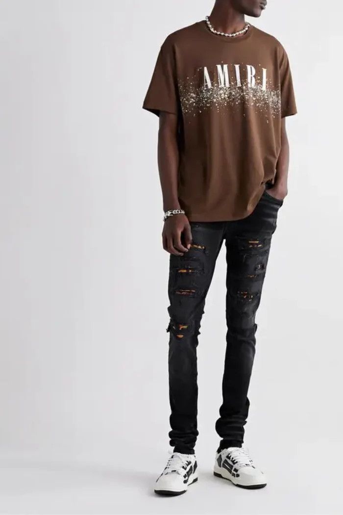 Amiri o1wfsh0625 Panelled Jeans in Black Size US 32 / EU 48 - 2 Thumbnail
