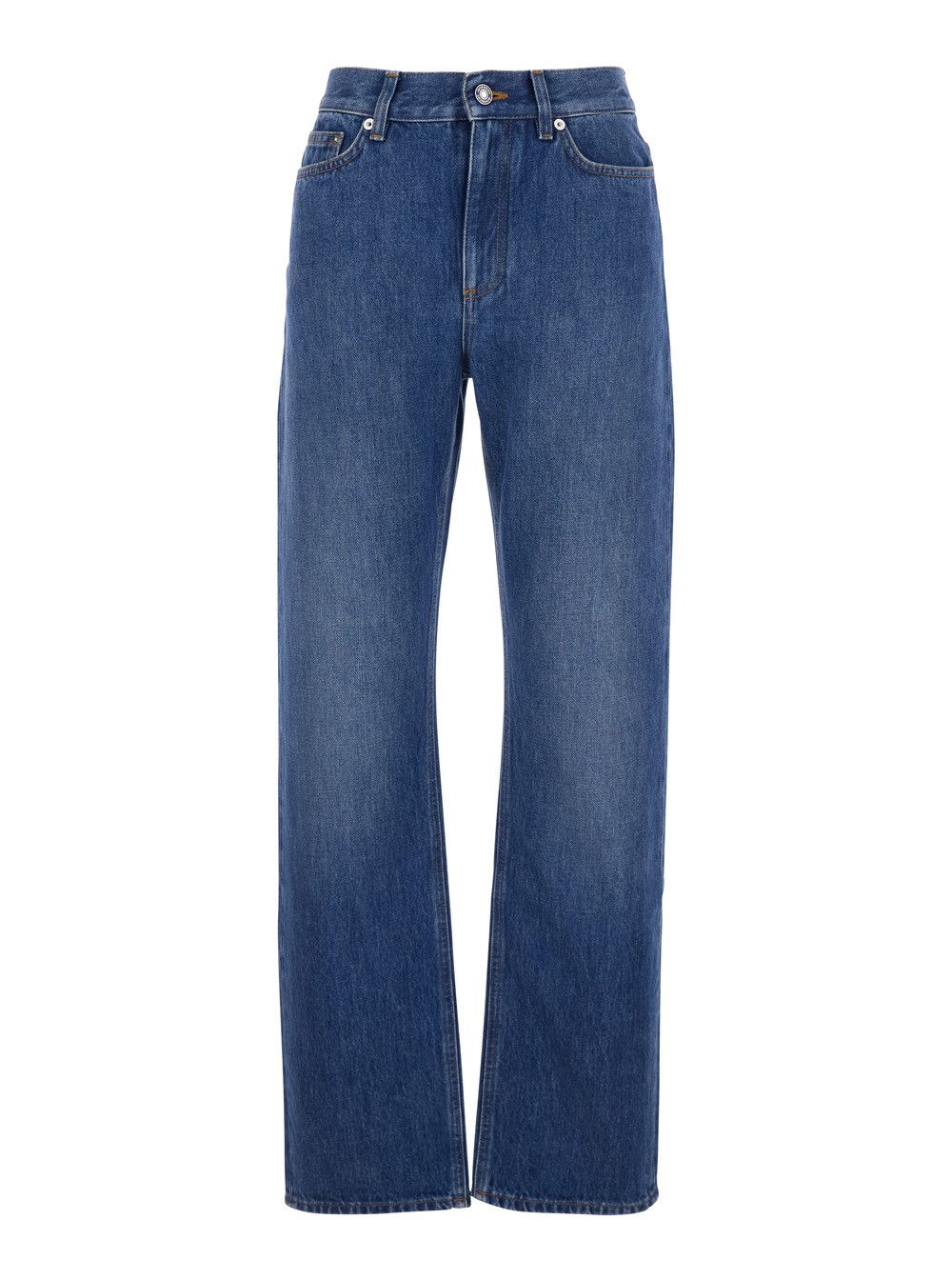 Givenchy Blue Five-Pocket Jeans with Belt Loops and Logo Patch on the Back in Denim For Women Size 27" / US 4 / IT 40 - 1 Thumbnail