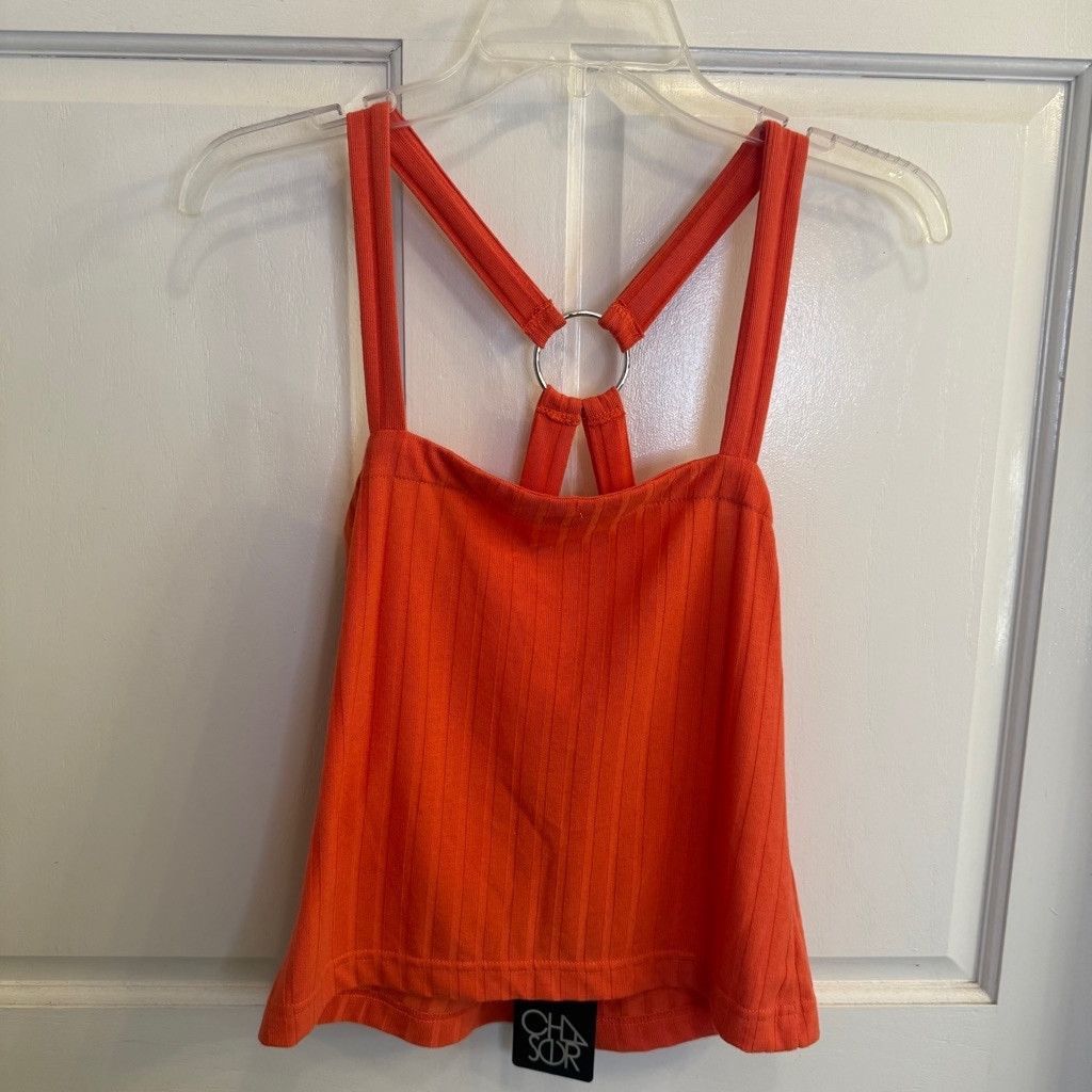 Chaser Brand Women's Chaser Cropped Tank Top Size S Orange Size S / US 4 / IT 40 - 1 Thumbnail