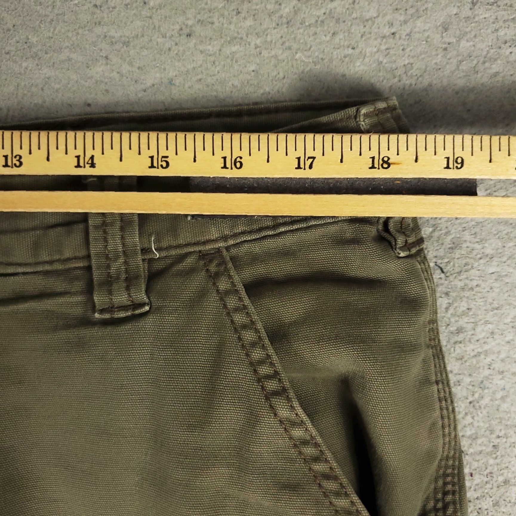 Carhartt Carhartt Cargo Shorts Mens Size 38 Olive/Taupe Relaxed Outdoors Hiking Camping Cargo Short - Beige Cotton Canvas Regular 38 Men Menswear Size US 38 / EU 54 - 4 Thumbnail
