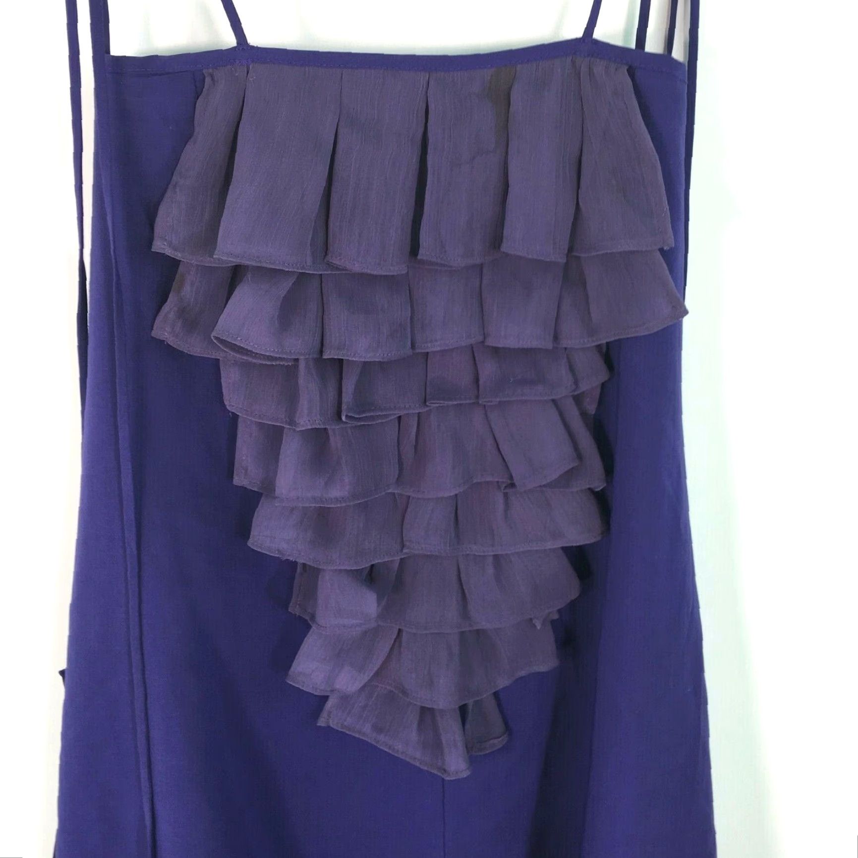 Vintage Hawks Blouse Shirt Womens Small Purple Round Neck Halter Ruffle Casual Regular Size S Size S / US 4 / IT 40 - 3 Thumbnail
