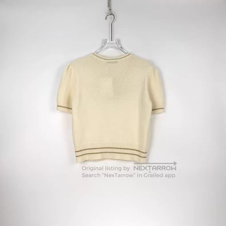 Dior Dior White gold thread five-pointed star cashmere short-sl Size M / US 6-8 / IT 42-44 - 4 Thumbnail