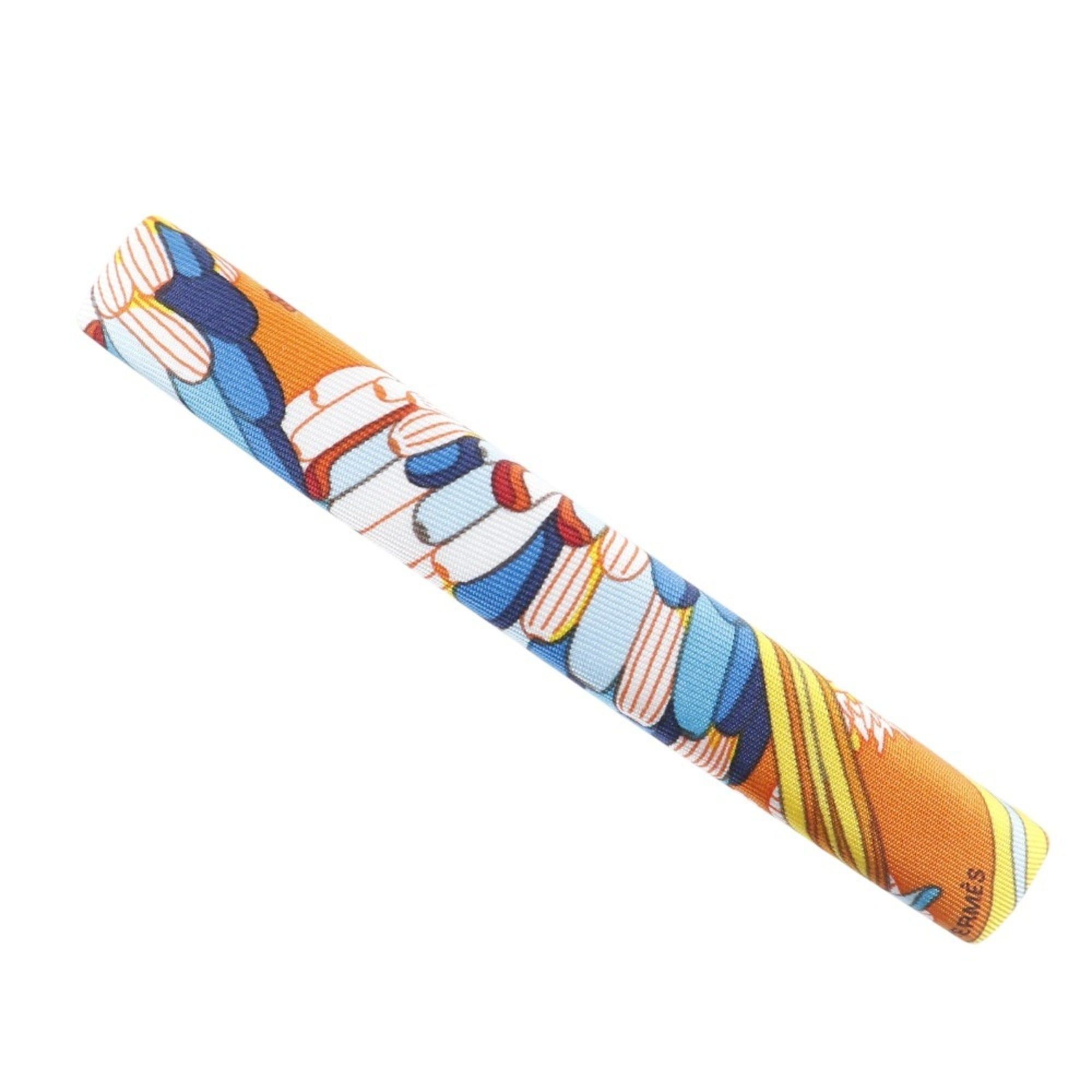 Hermes Hermes Barrette Silk Orange/Multicolor Women's Size ONE SIZE - 1 Thumbnail