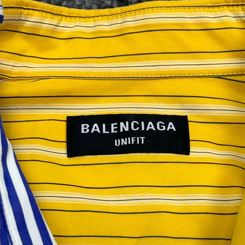 Balenciaga Balenciaga Patchwork striped embroidered logo shirt 2502-Ne Size US S / EU 44-46 / 1 - 5 Thumbnail