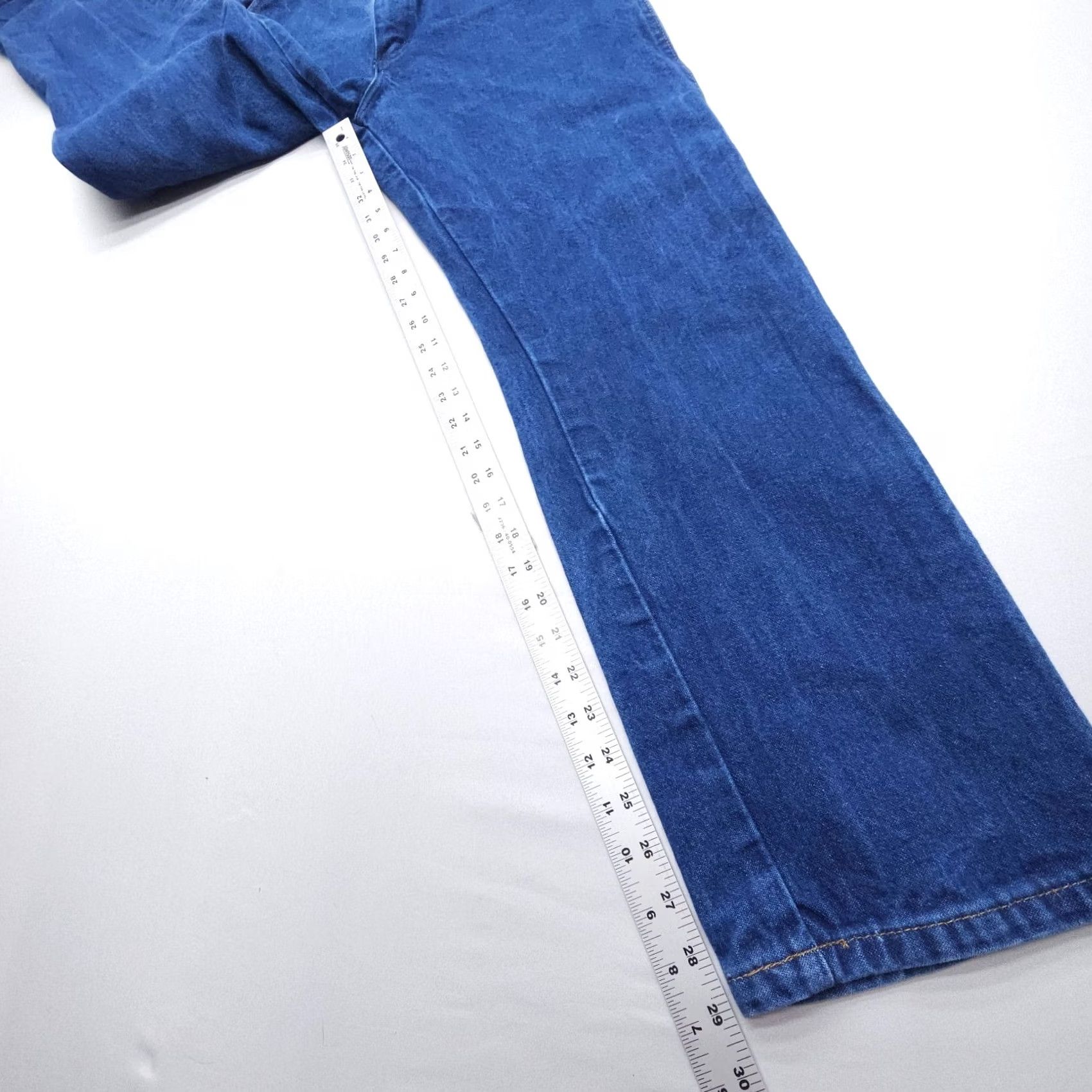 Wrangler Wrangler Cowboy Cut 13MWZ Jeans Mens 34 x 30 Dark Wash Blue Cotton Regular Straight 5-Pocket USA Cowboy Mens Size US 34 / EU 50 - 6 Thumbnail
