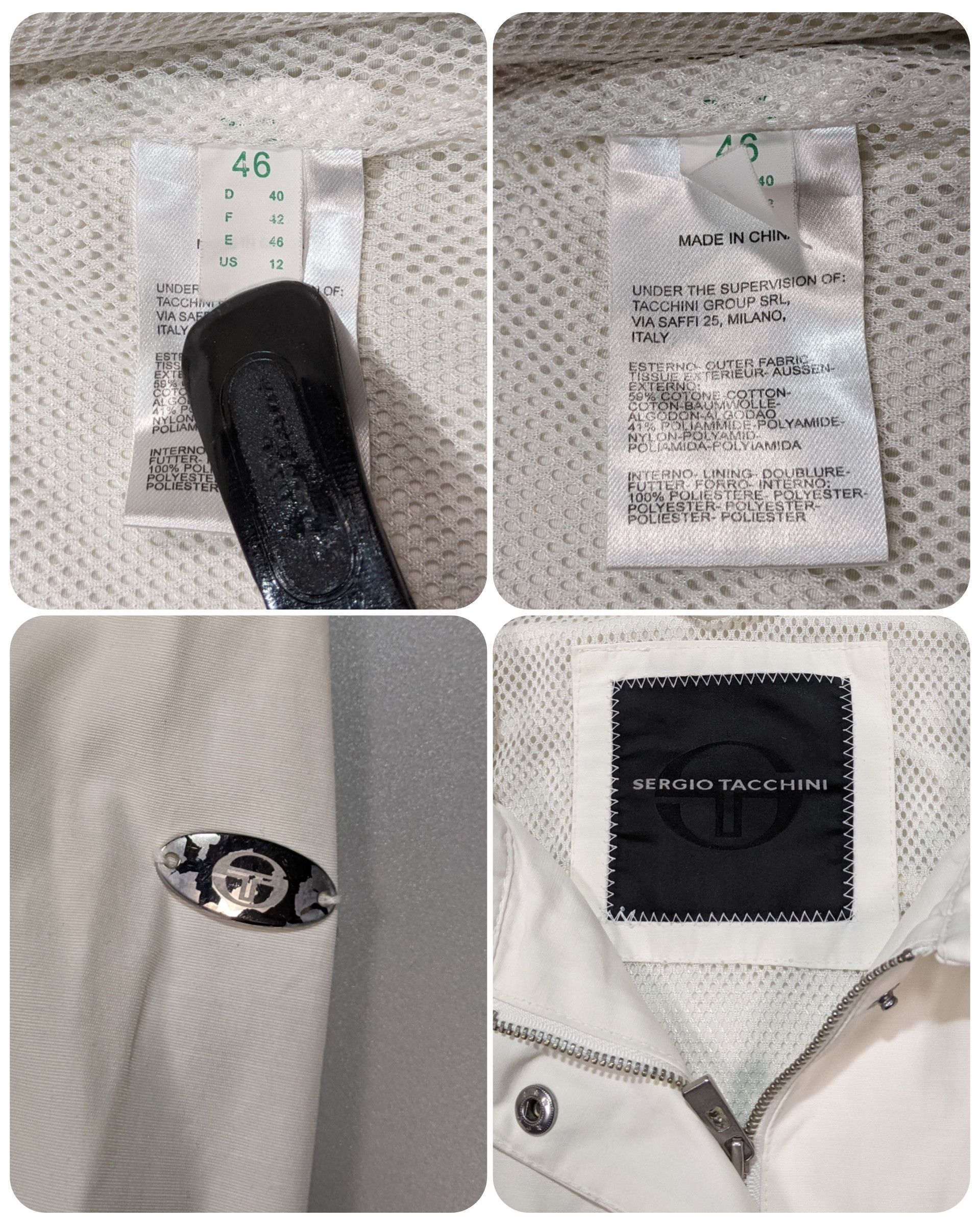 Sergio Tacchini × Vintage Sergio Tacchini Women's Vintage White Lightweight Raincoat Size XL / US 12-14 / IT 48-50 - 9 Thumbnail