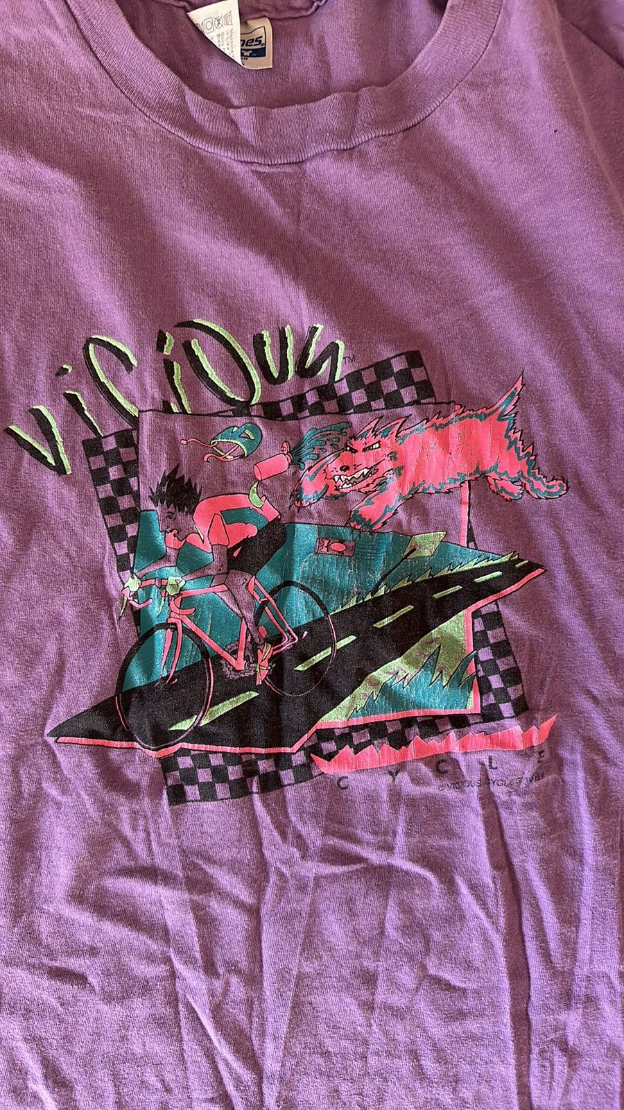 Hanes Vintage 80’s Vicious Performance T-Shirt. Size US XL / EU 56 / 4 - 1 Thumbnail