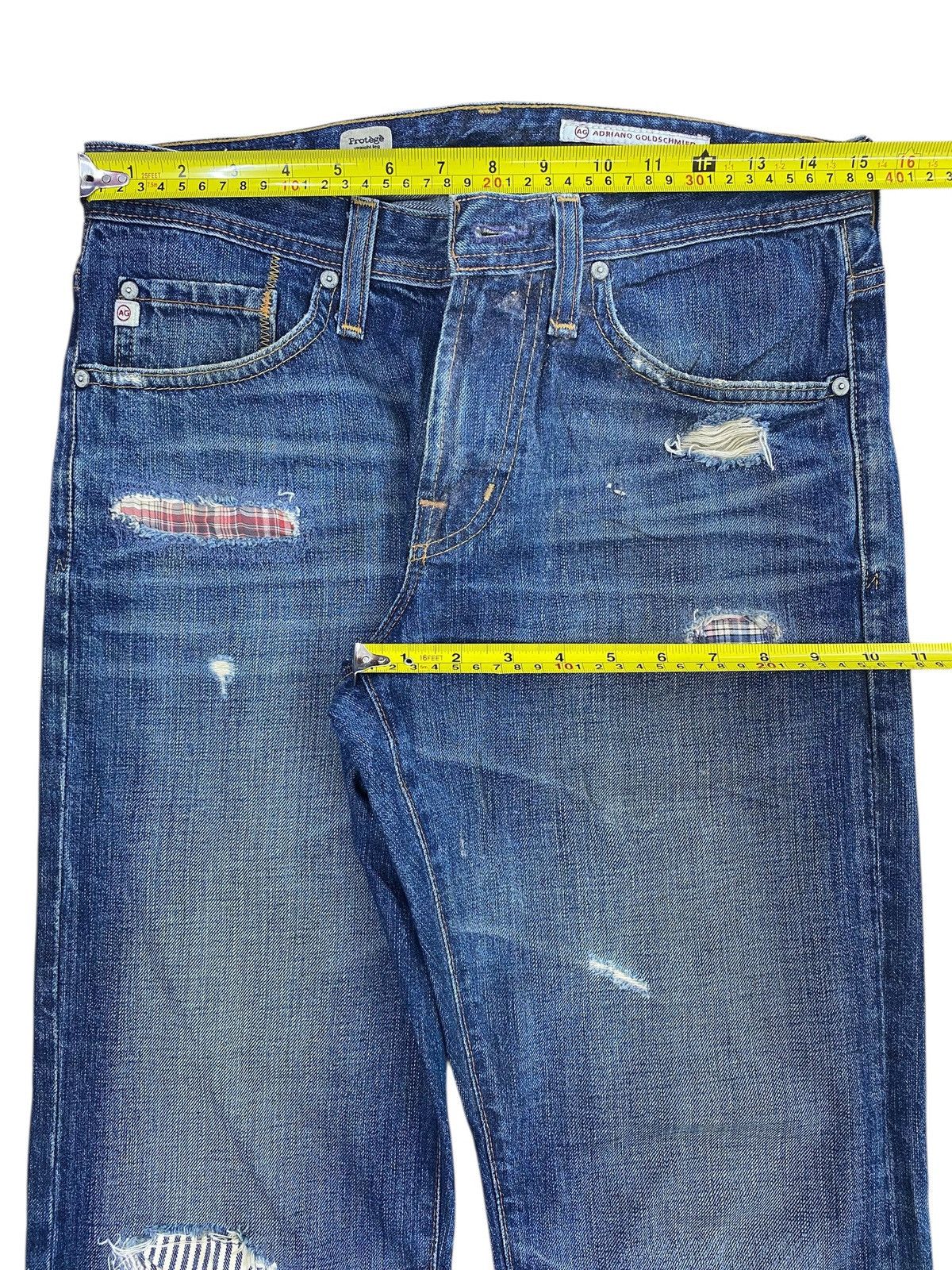 AG Adriano Goldschmied Adriano Goldschmied Ripped Faded Style Straight Cut Jeans Size US 30 / EU 46 - 5 Thumbnail
