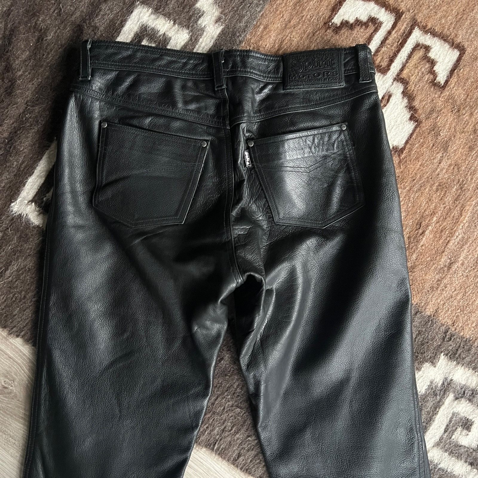 Leather Spirit Motors Leather Motorcycle Biker Pants 9791AC Size US 32 / EU 48 - 3 Thumbnail