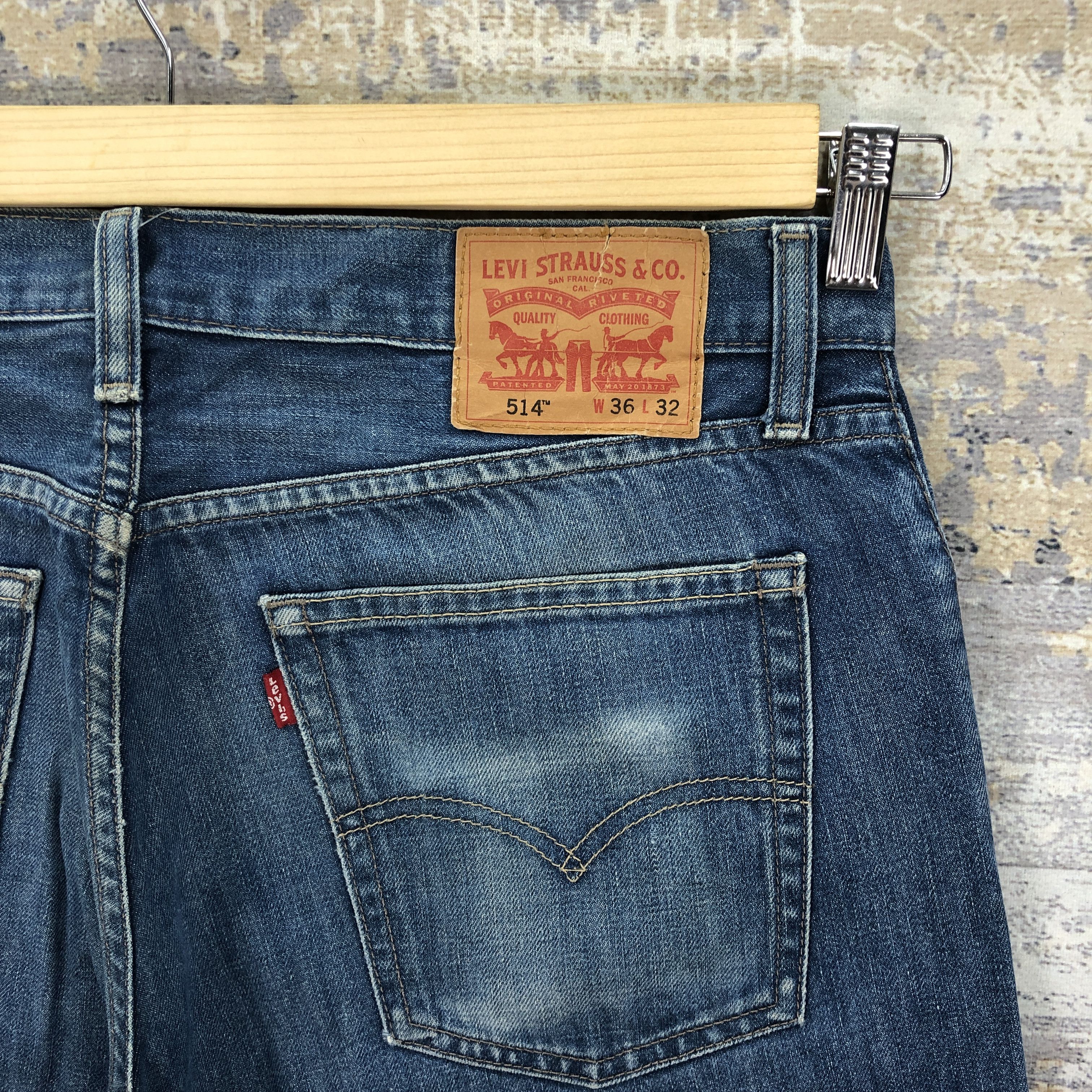 Levi's Vintage Y2K Levis 514 Faded Jeans Levi's Stone Wash Denim Size US 35 - 5 Thumbnail