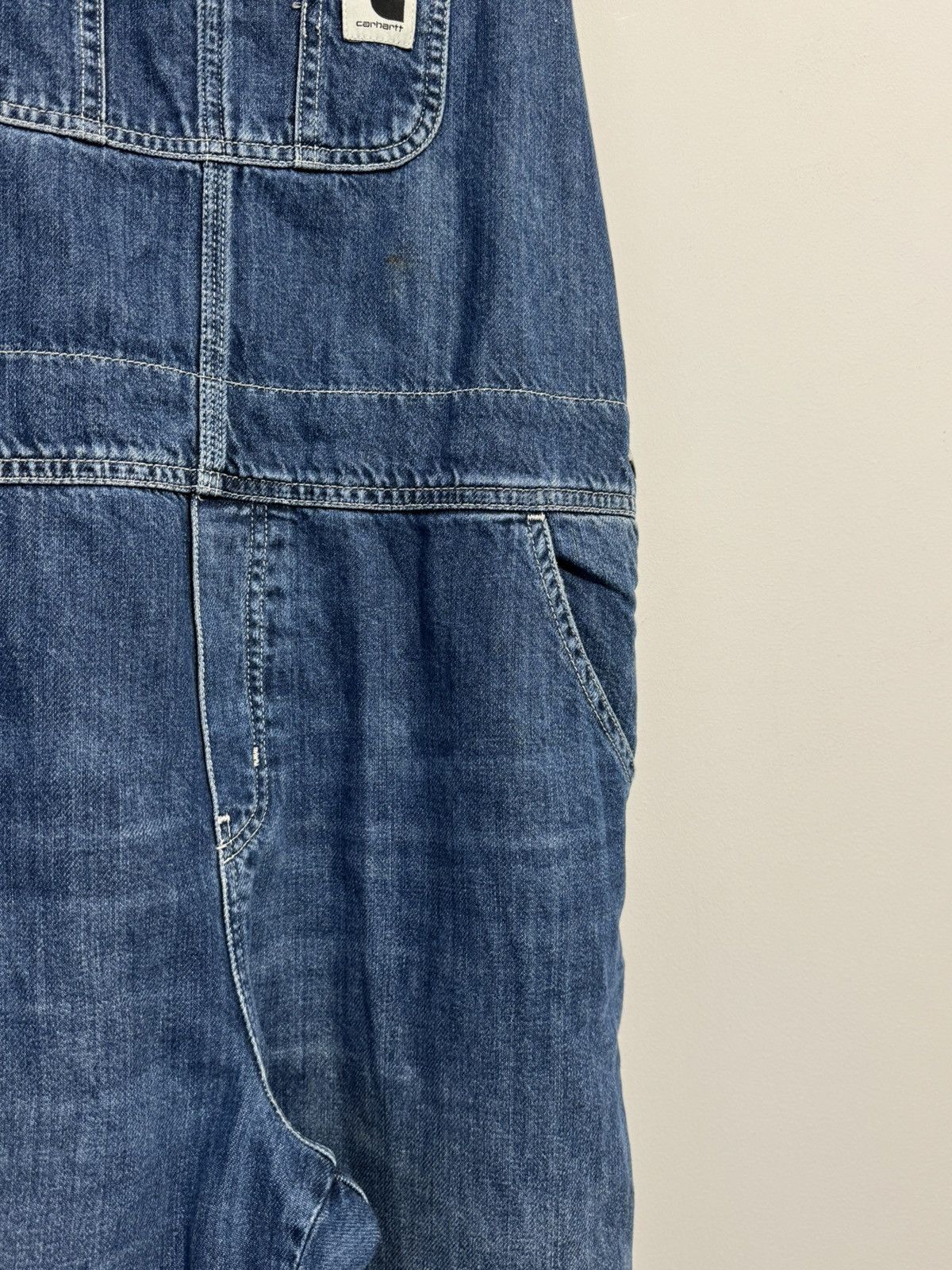 Carhartt Wip CARHARTT WIP W BIB OVERALL GALENA BLUE DARK STONE WASHED SZL Size 32" / US 10 / IT 46 - 7 Thumbnail