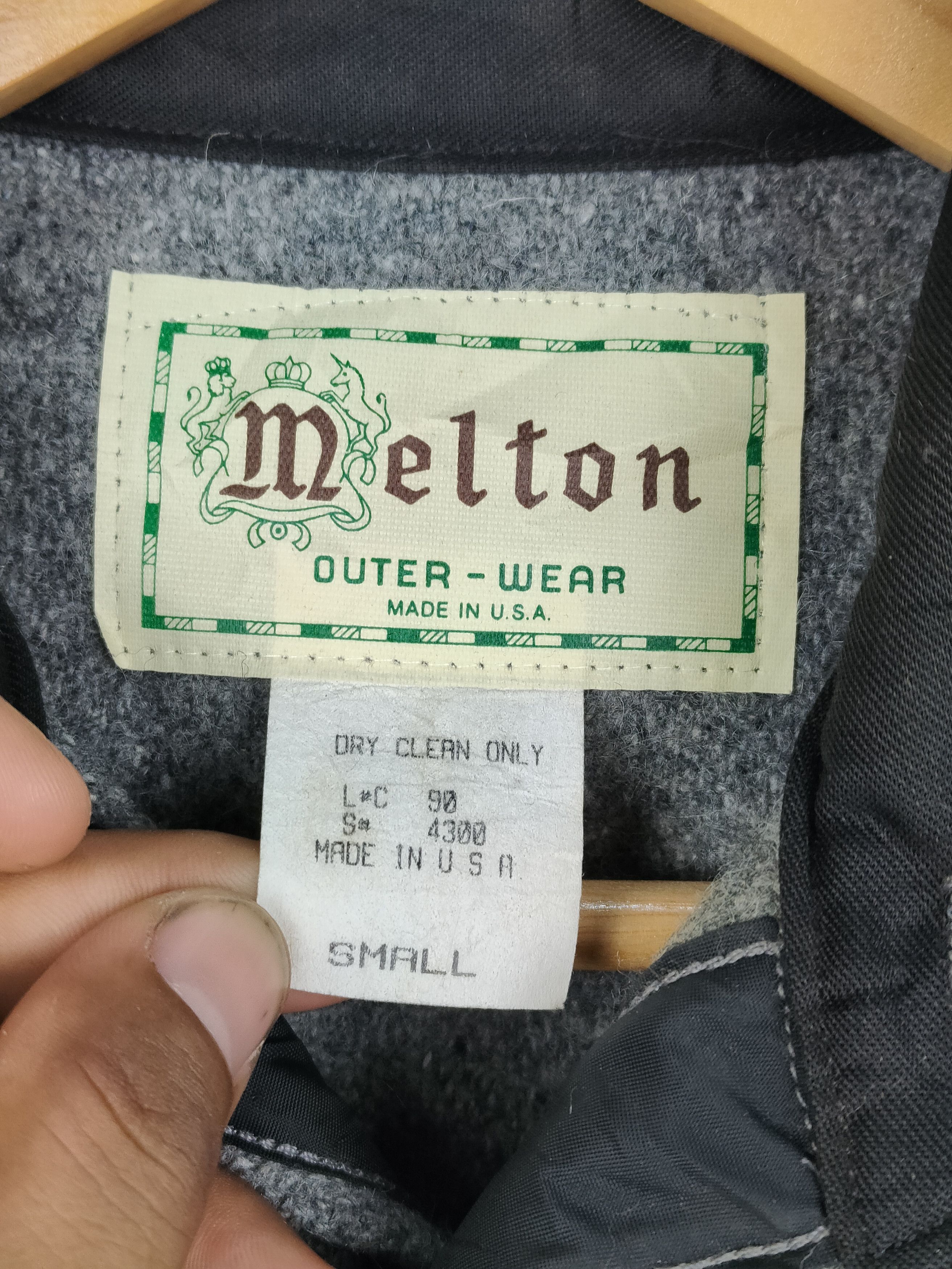Vintage Vintage MELTON outer wear twin pocket button up wool shirts Size US S / EU 44-46 / 1 - 3 Thumbnail