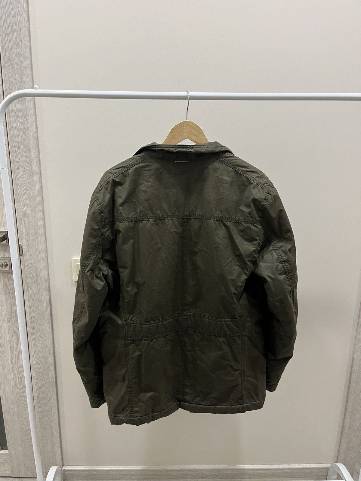Leather Vintage Hugo Boss 90s Archive Military Jacket Leather Waxed Size US L / EU 52-54 / 3 - 6 Thumbnail