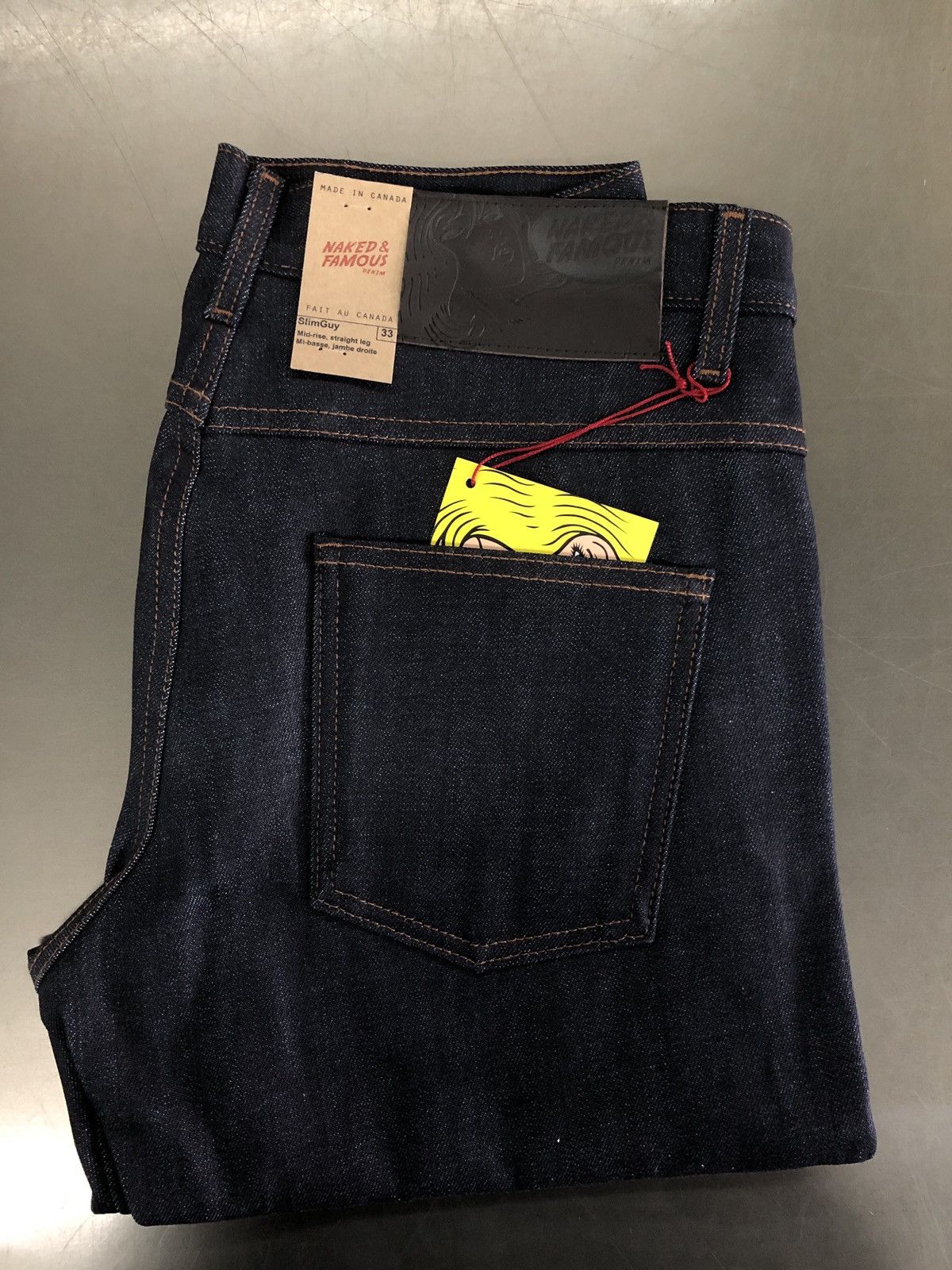 image of Naked Famous 13.5 Indigo Selvedge Slim Guy 33 402, Men's