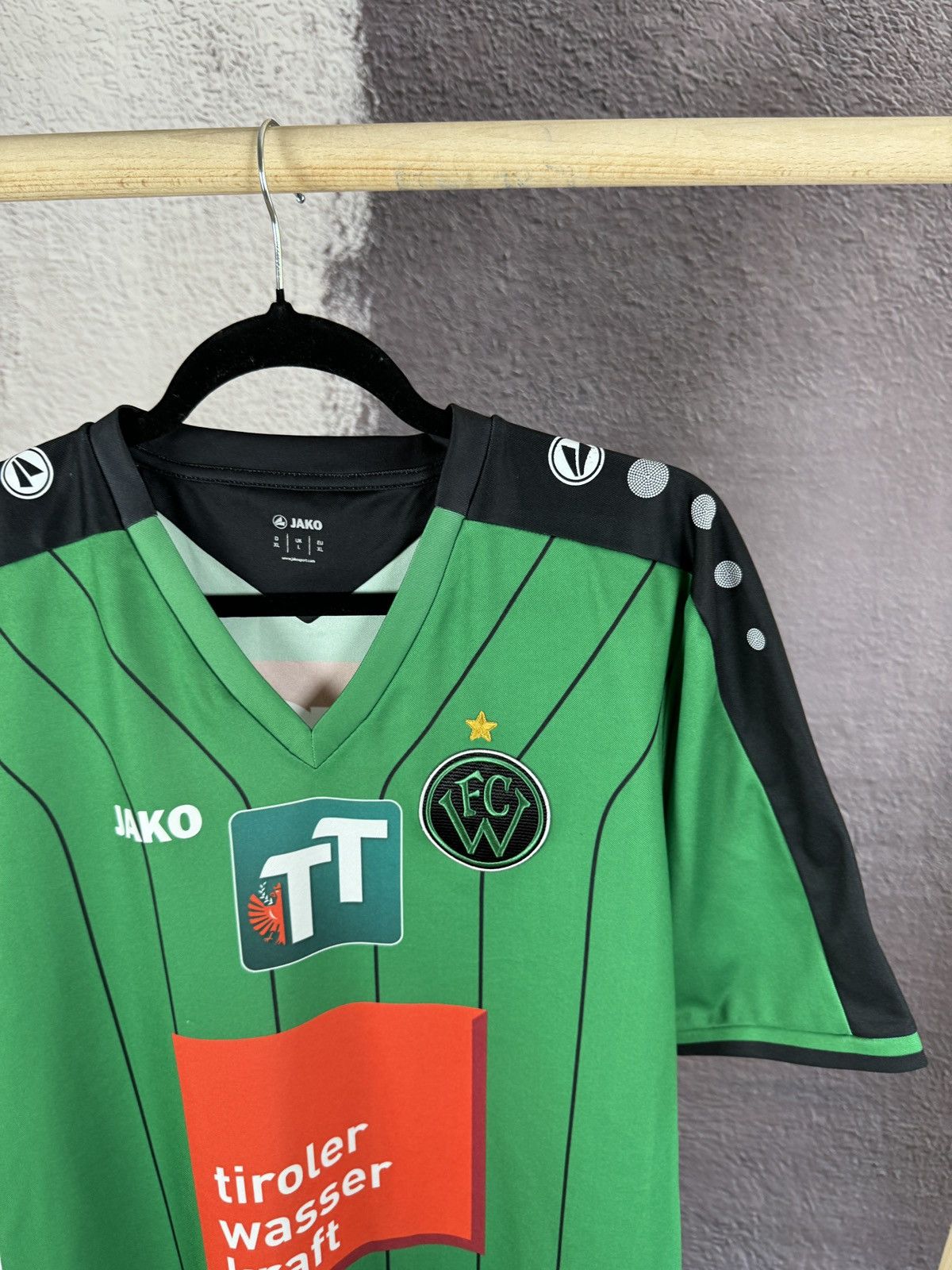 Vintage Jako Wacker Innsbruck 2017 2018 home soccer jersey football Size US XL / EU 56 / 4 - 8 Thumbnail