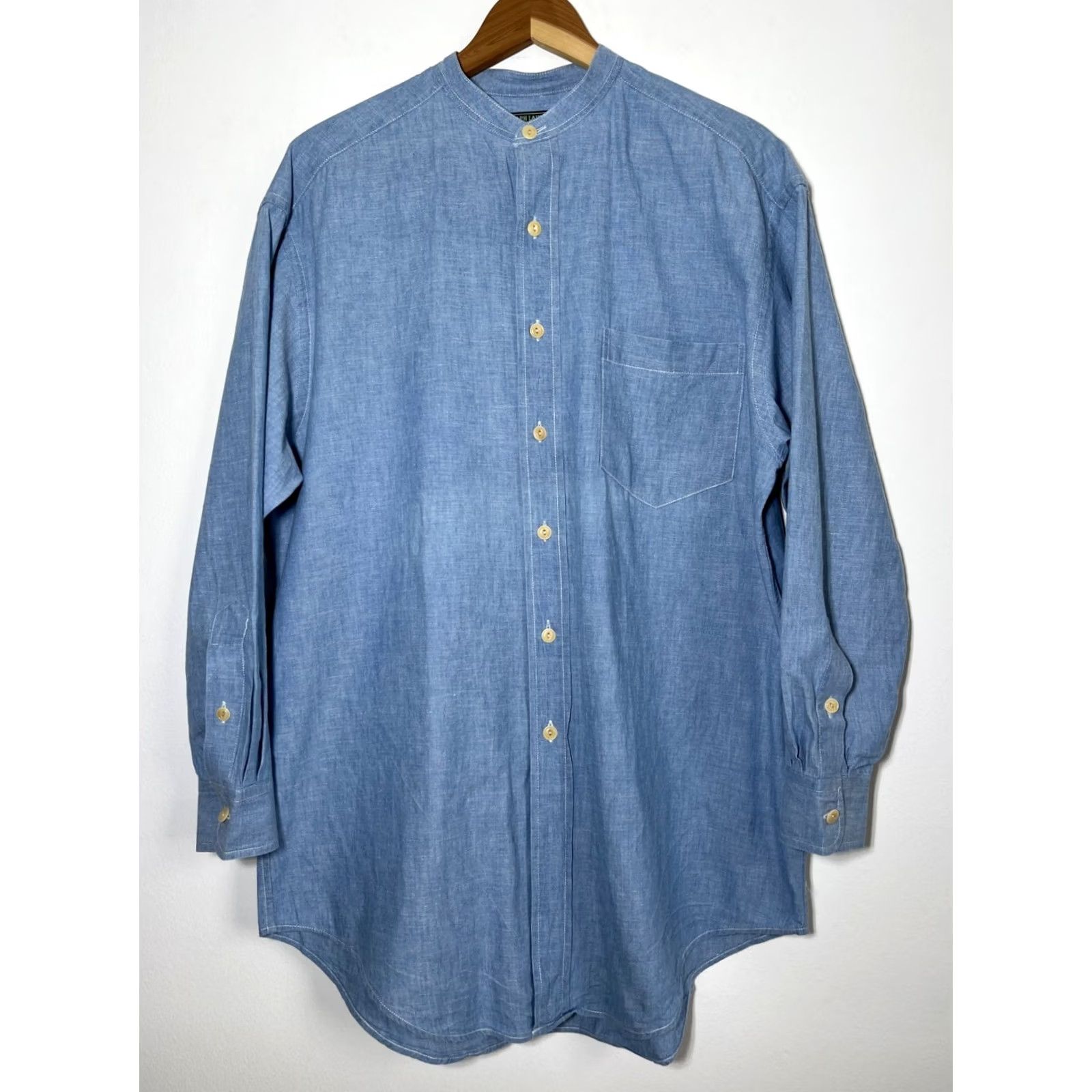 Ralph Lauren Ralph Lauren Country Shirt Mens Vintage 90s Long Sleeve Button Cotton Chambray Sz L Blue Size US L / EU 52-54 / 3 - 2 Thumbnail