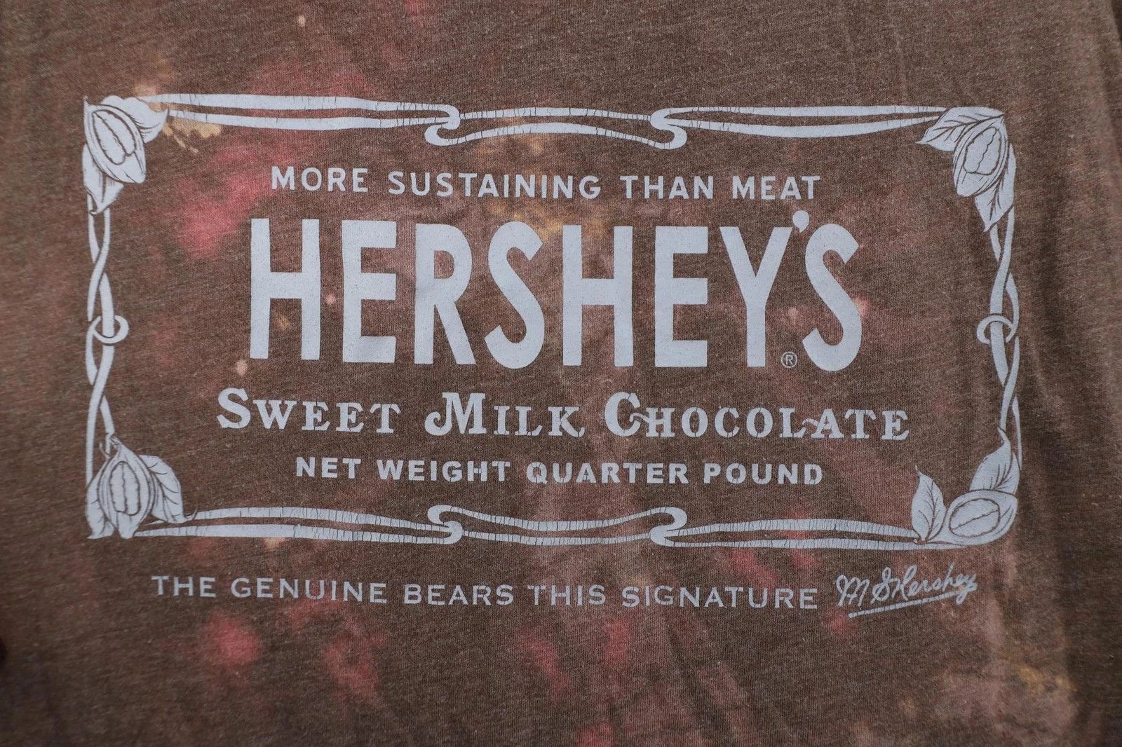 Vintage Vintage Y2K Acid Wash Hersheys Chocolate Bar T-Shirt Brown Size US L / EU 52-54 / 3 - 4 Thumbnail