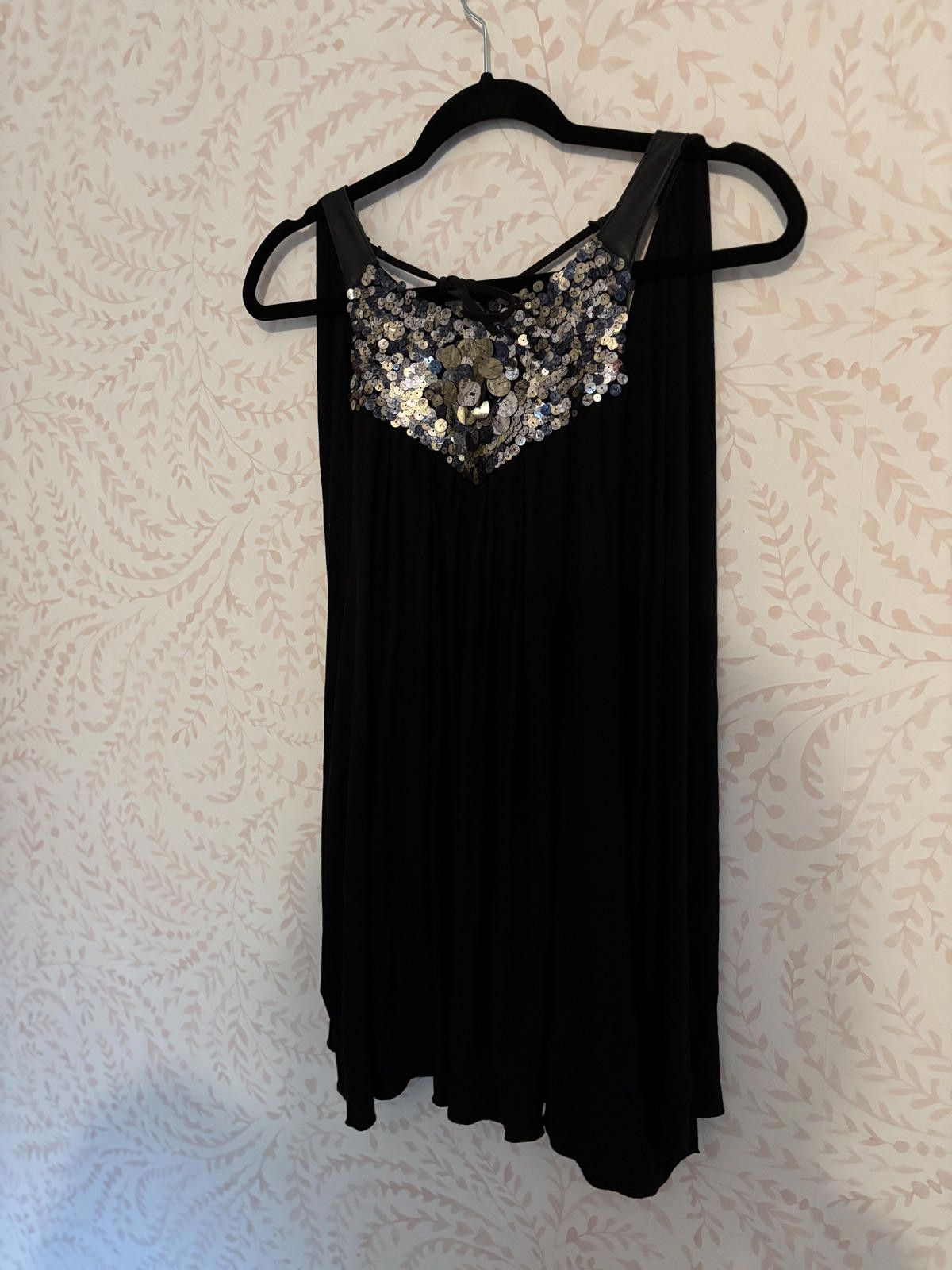 Designer Catherine Malandrino Black Women's Party Dress with Sequin Size S / US 4 / IT 40 - 2 Thumbnail