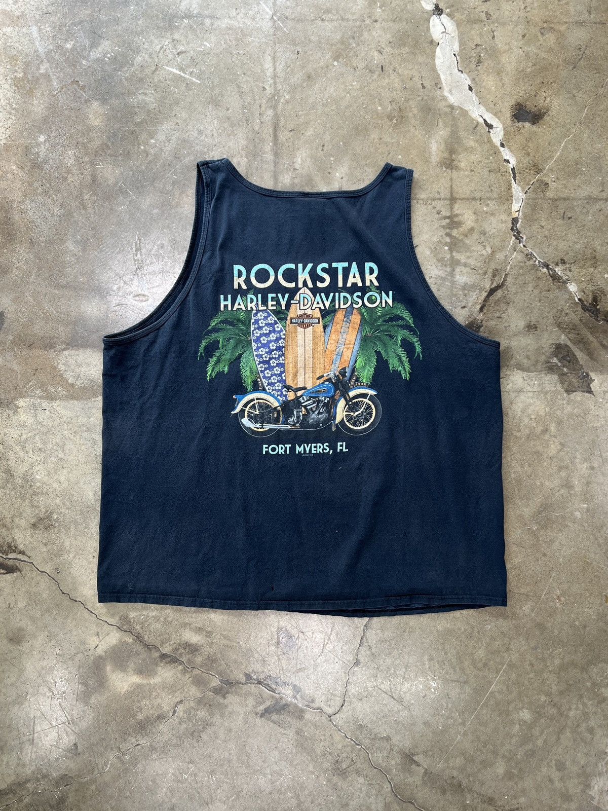 Harley Davidson × Vintage Harley Davidson Freedom Machine Rockstar Motorcycle Tank 3XL Size US XXL / EU 58 / 5 - 2 Thumbnail