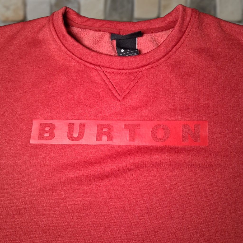 Burton Burton Sweatshirt Men Small Salmon Pullover Snowboarding Snowboarder Crew Neck Long Sleeve Regular Polyester Orange Graphic Fuzzy Inside Thumb Holes Size US S / EU 44-46 / 1 - 1 Thumbnail