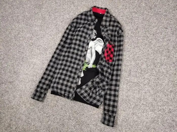 Flannel Vintage Flannel Shirt Plaid Checkered Travis Scott Style Size US M / EU 48-50 / 2 - 2 Thumbnail