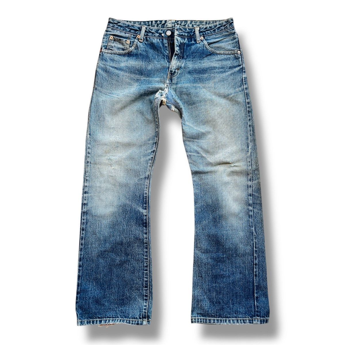 Levi's Vintage Levi's R Tag Distresse Selvedge Jeans Talon Zipper Size US 31 - 3 Thumbnail