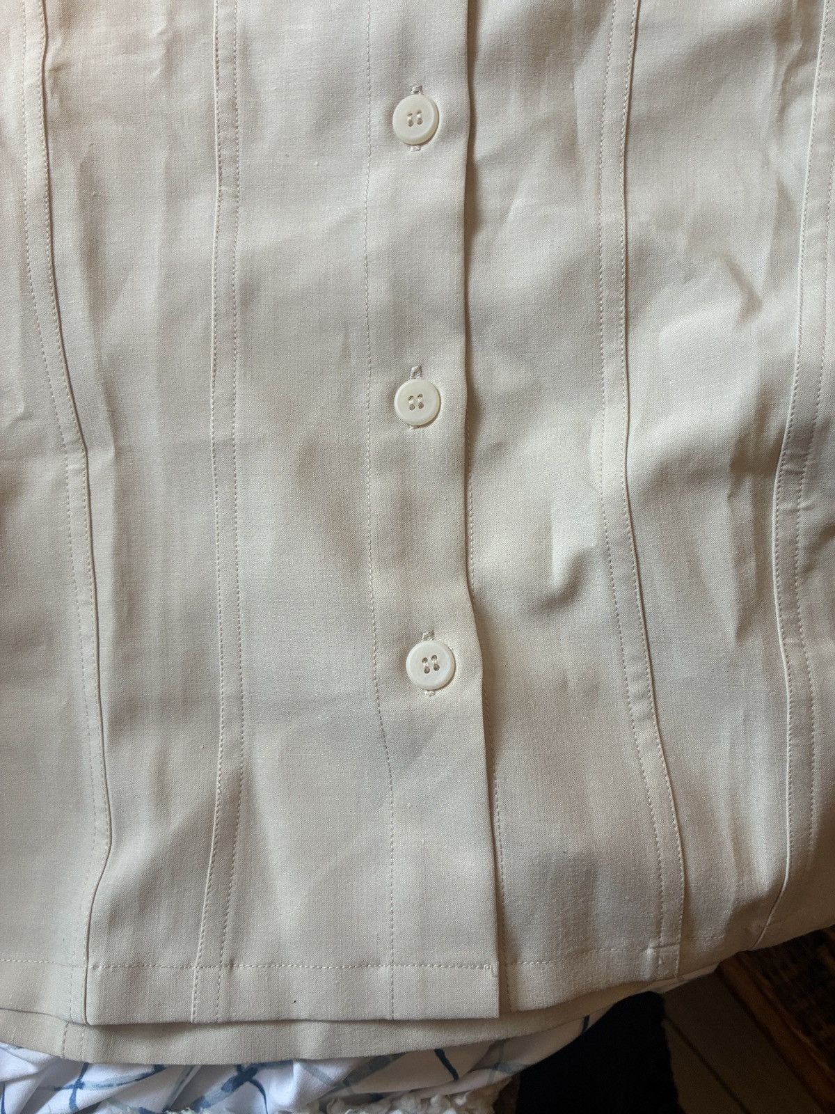 Other Abadia Ethnic Luxury Brand Cream Button Up Size L / US 10 / IT 46 - 8 Thumbnail