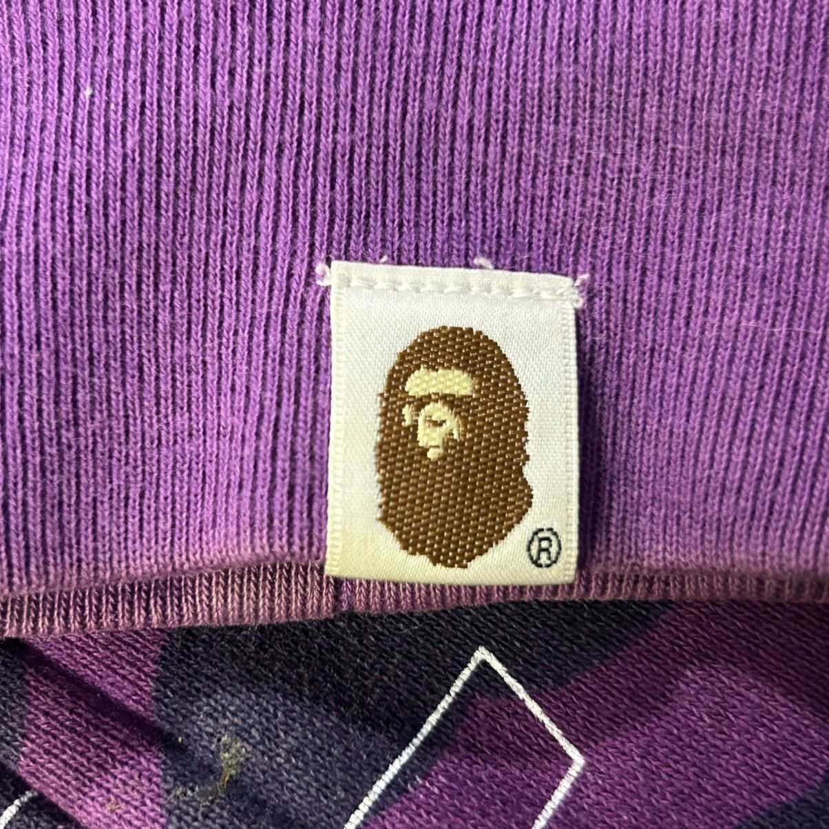 Bape BAPE Text Purple Camo Full Zip Hoodie Size S / US 4 / IT 40 - 9 Thumbnail