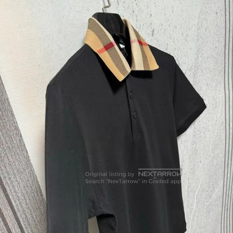 Burberry Burberry Men's Black Logo Check Polo Shirt. Size US XL / EU 56 / 4 - 3 Thumbnail