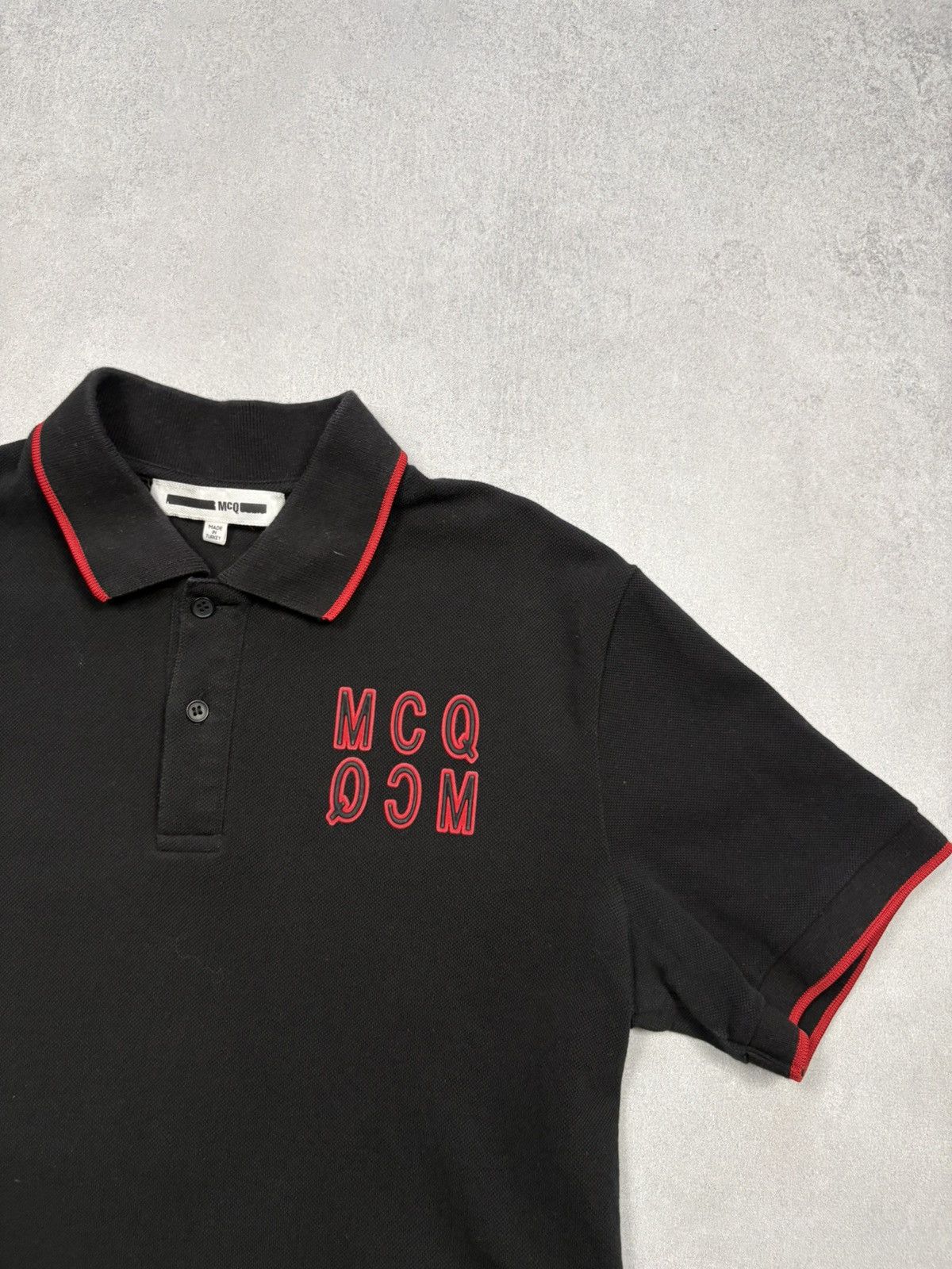 Alexander McQueen Alexander McQueen Spellout McQ Trim Logo Luxury Polo Shirt Size US S / EU 44-46 / 1 - 2 Thumbnail