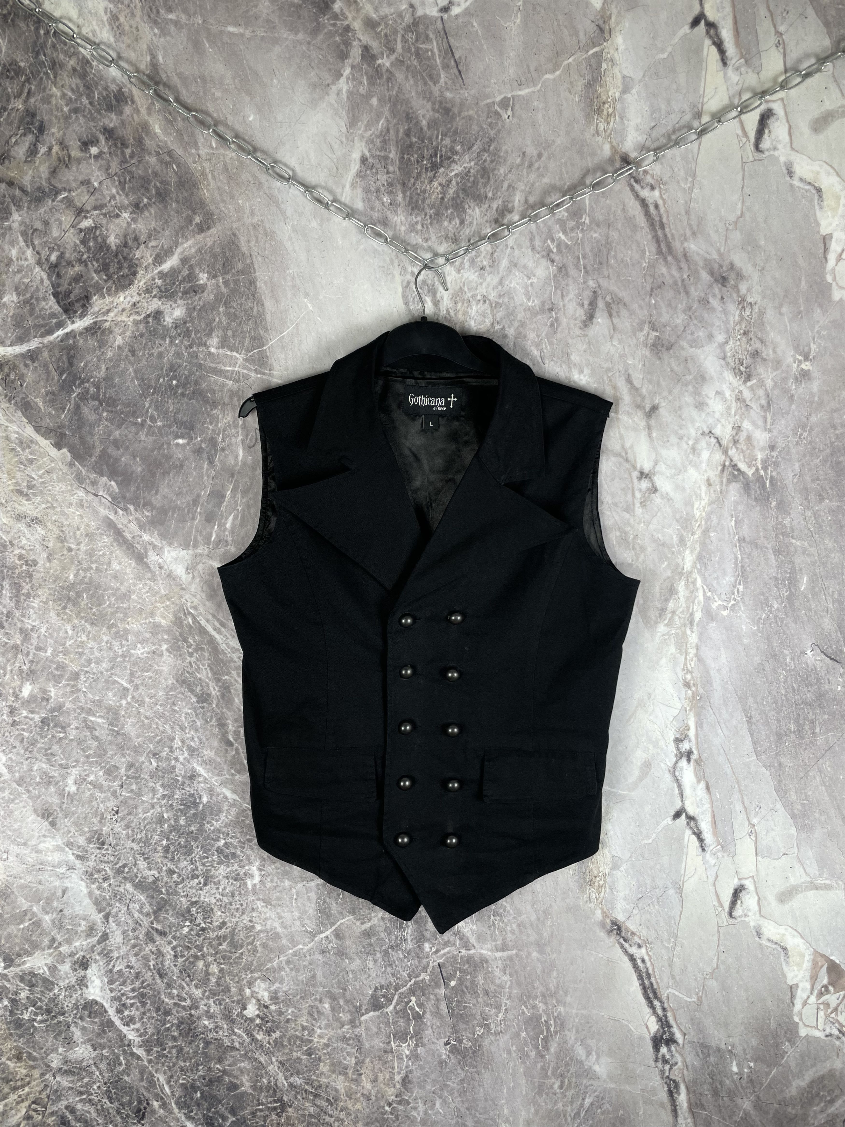 Japanese Brand Vintage Gothicana Faded Punk Sleeveless Top Designer Vest Size US L / EU 52-54 / 3 - 1 Thumbnail