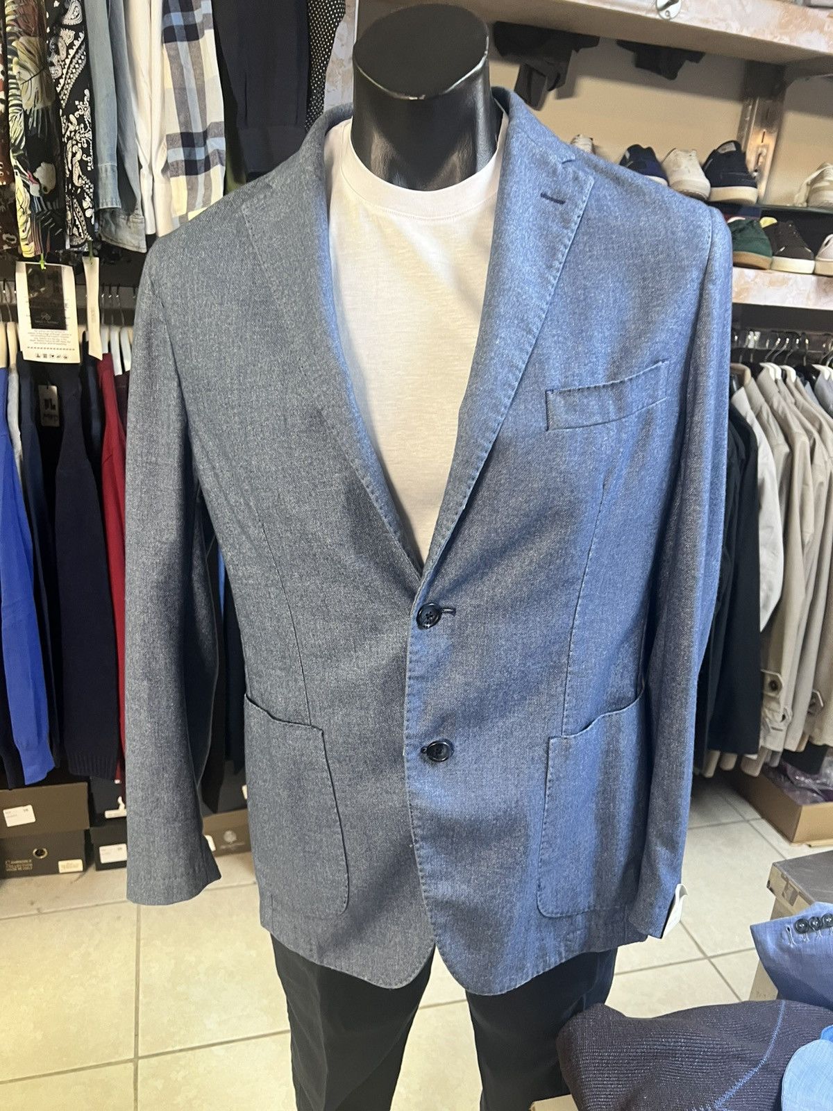 Other JERRY KEY MEN'S SUIT BLAZER JACKET Cashmere Made In Italy Size 38R - 1 Thumbnail