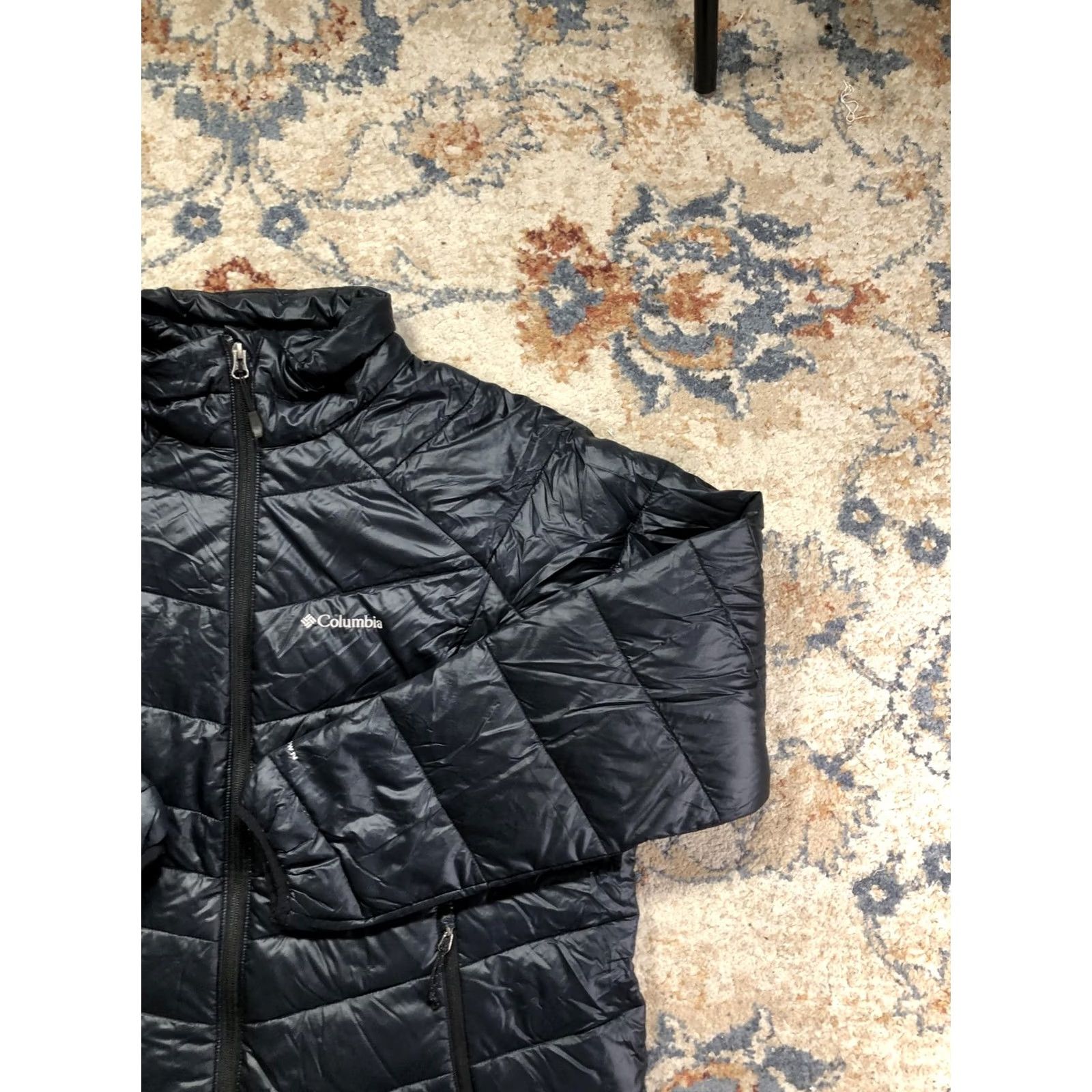 Vintage Columbia Jacket Womens 1X Black Omni-Heat Quilted Puffer Full Zip Outdoor Warm Autumn Winter Short Length Casual Travel Size XL / US 12-14 / IT 48-50 - 4 Thumbnail