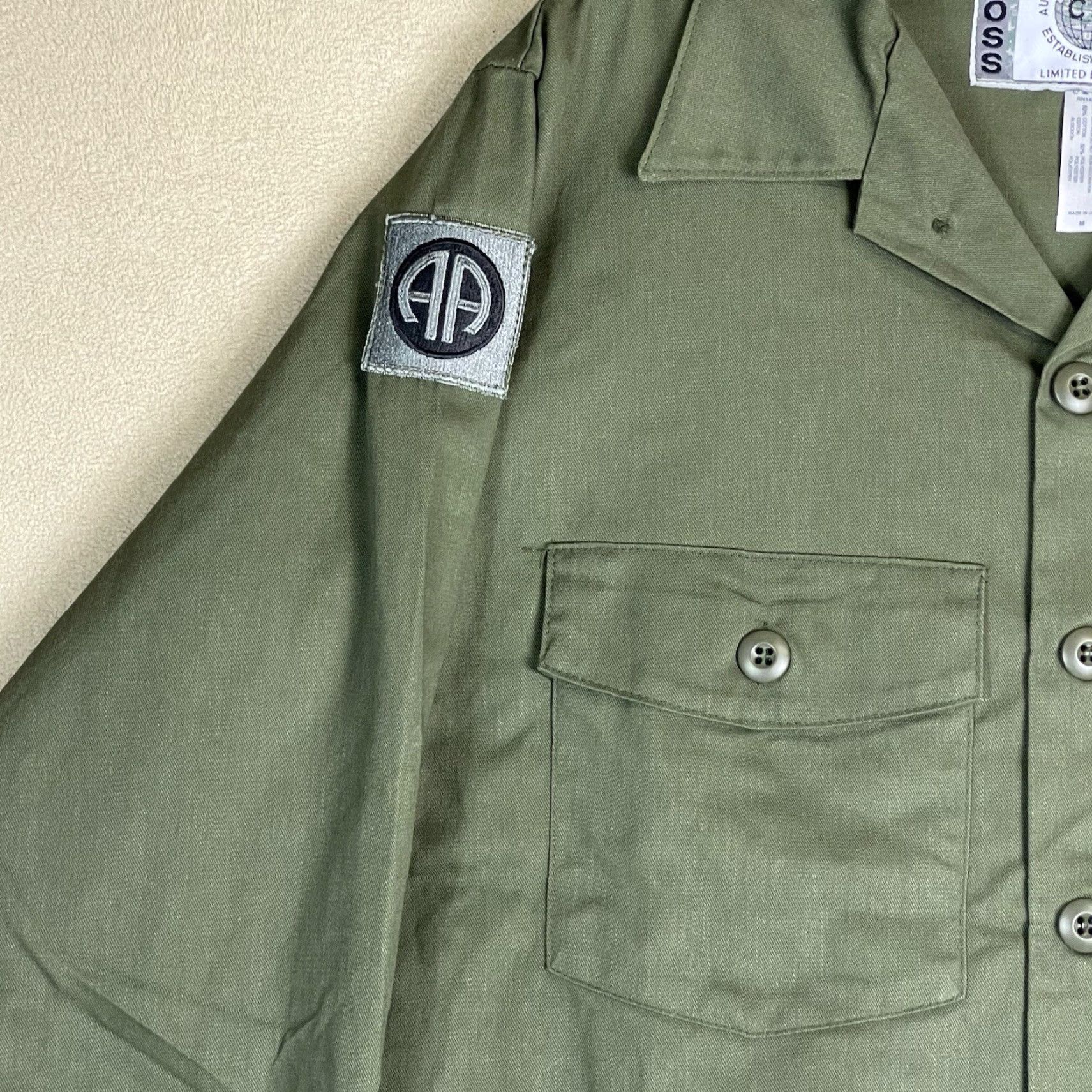 Vintage Cross Colours Shaket Mens M Green Army USA Limited Edition Shirt Jacket Adult Size US M / EU 48-50 / 2 - 3 Thumbnail