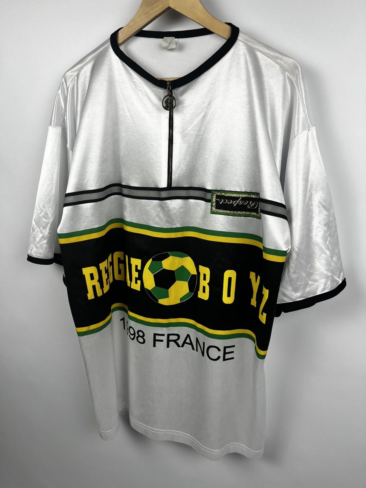 Vintage Jamaica Jersey reggae boyz 1998 france Size US L / EU 52-54 / 3 - 1 Thumbnail