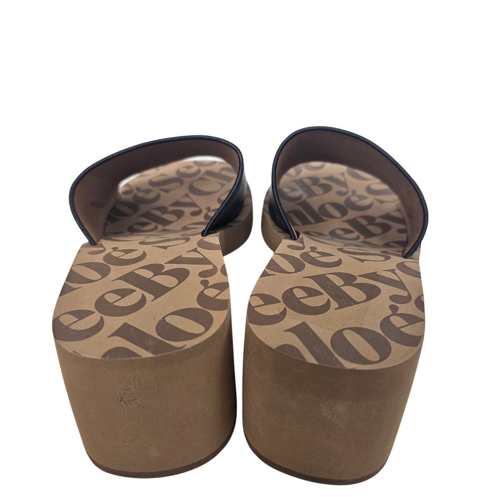 See by Chloe See By Chloe Black Leather Sandals Slides Slip Ons 37 (US7) Size US 7 / IT 37 - 5 Thumbnail
