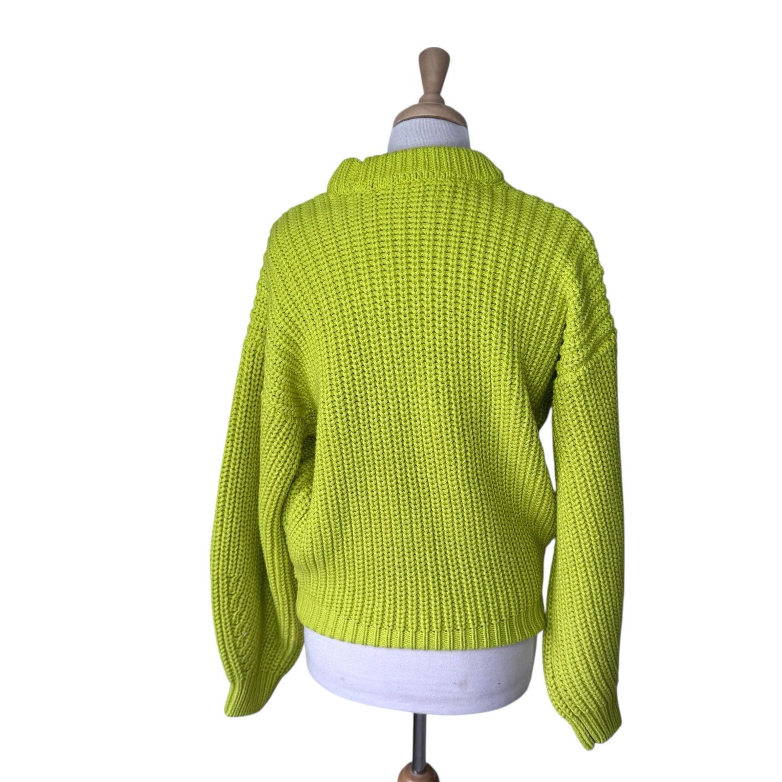 Show Me Your MuMu SHOW ME YOUR MUMU Bailey Sweater Lime Green Knit Large Size L / US 10 / IT 46 - 4 Thumbnail