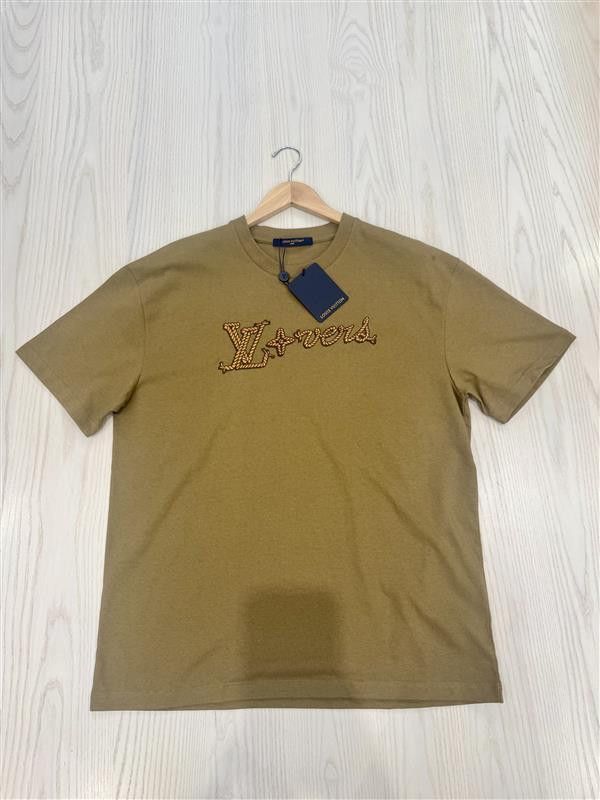 Louis Vuitton Louis Vuitton Embroidered Signature Cotton T-Shirt Size US L / EU 52-54 / 3 - 1 Thumbnail