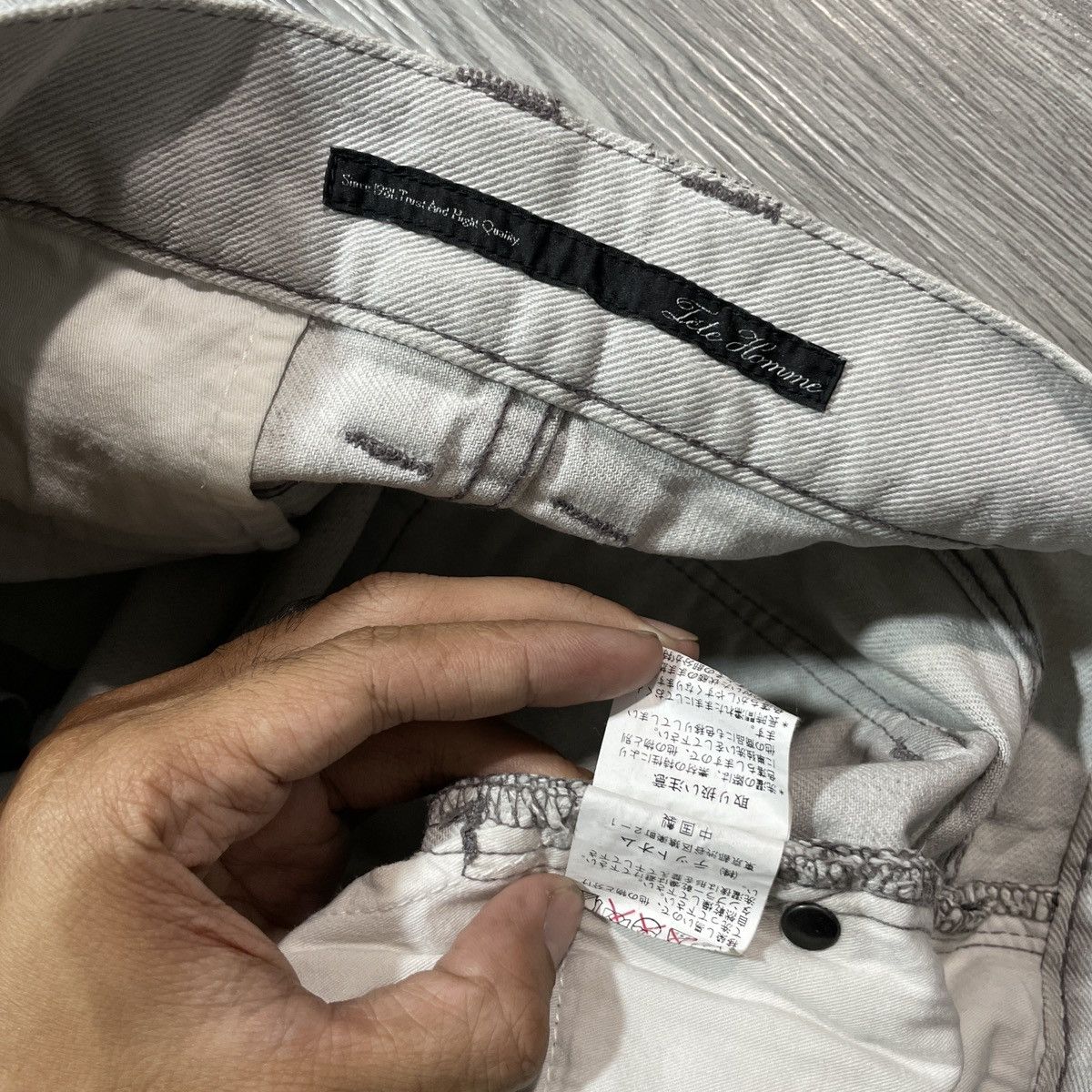 Issey Miyake × Japanese Brand × Tete Homme Tete homme denim pants Size US 34 / EU 50 - 5 Thumbnail