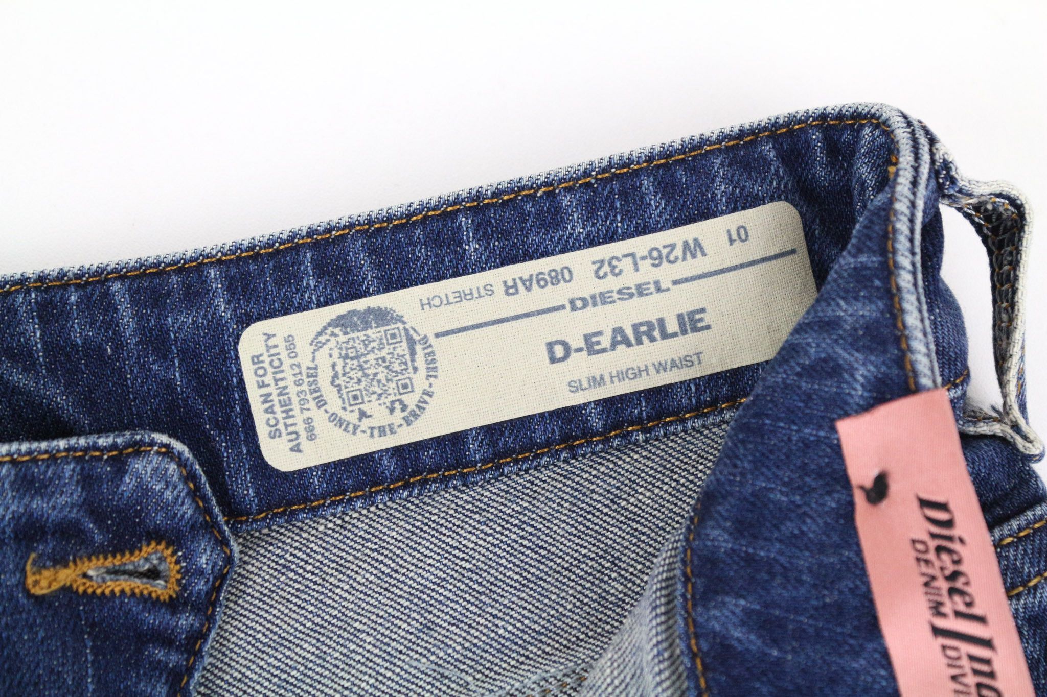 Diesel D-EARLIE 089AR W26/L32 Blue High Waist Stretch Jeans 69896 Size 26" / US 2 / IT 38 - 7 Thumbnail