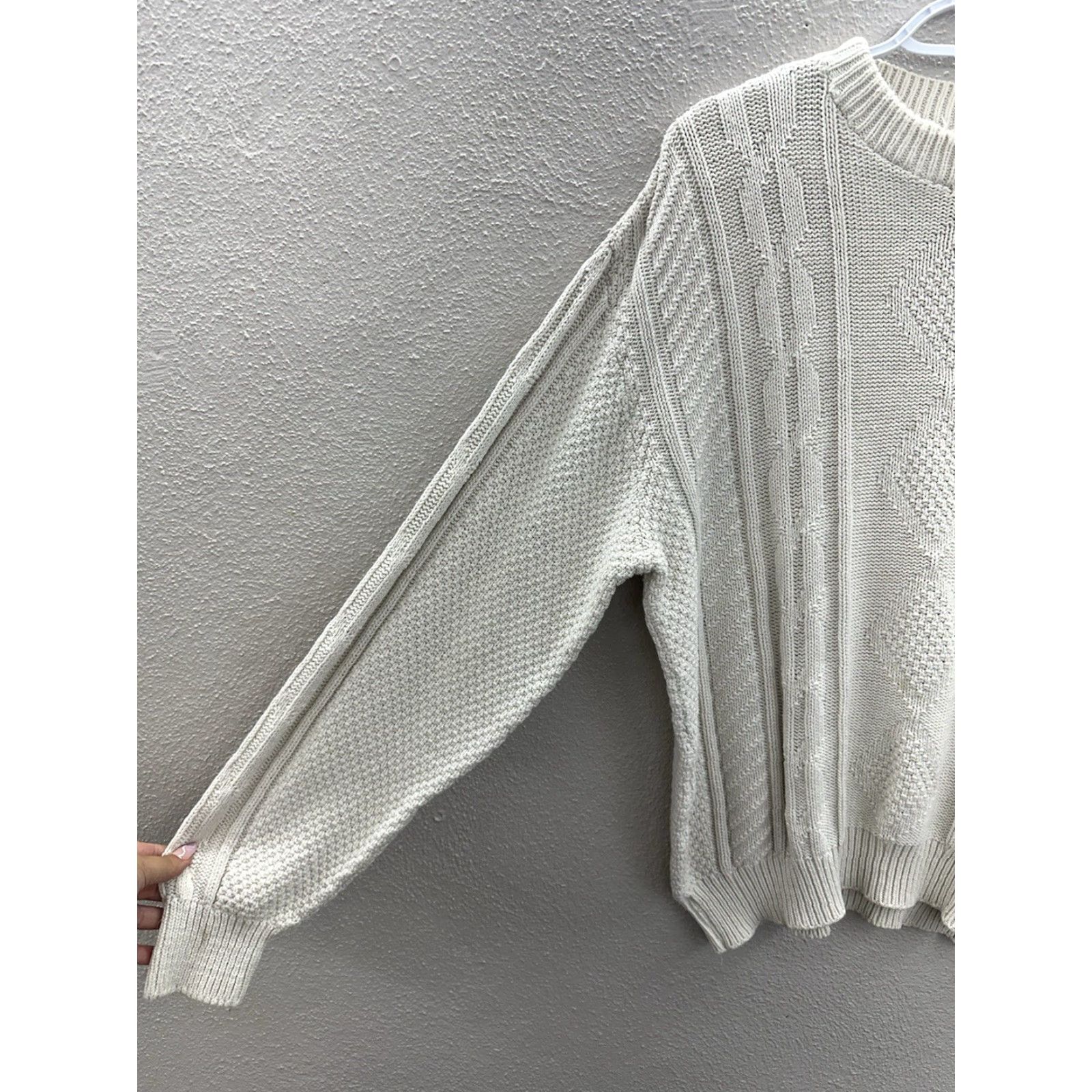 Vintage Neil Martin Mens Sweater Size XL Tan Long Sleeve Cotton Knit Vintage Size US XL / EU 56 / 4 - 2 Thumbnail