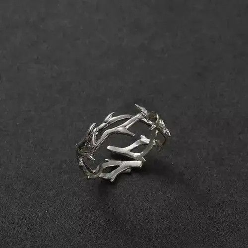 Jewelry Punk Irregular Thorns Couple Ring Adjustable Size ONE SIZE - 1 Thumbnail